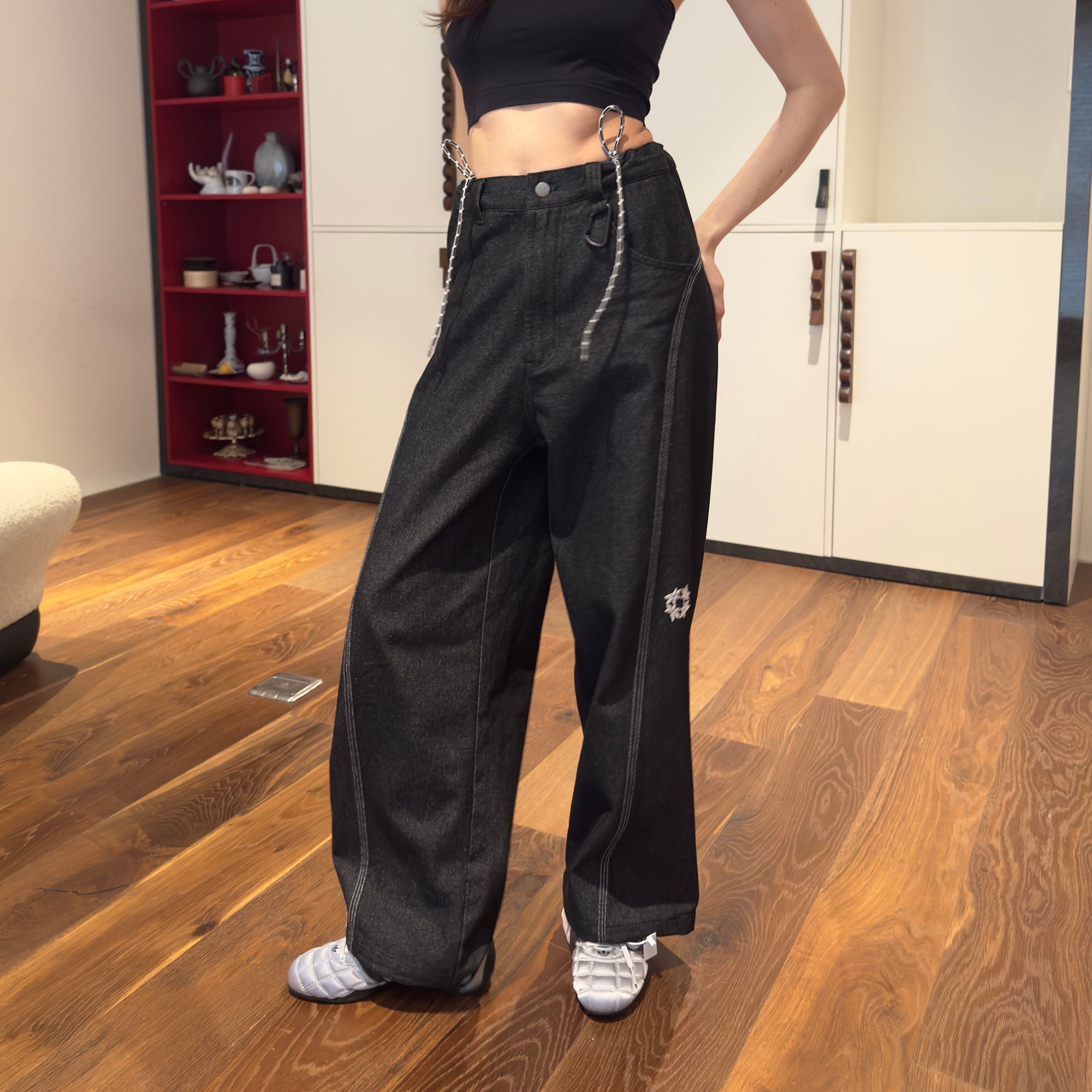 MIICHOUS Drawstring Embroidered Raw Denim, premium urban and streetwear designers apparel on PROJECTISR.com, MIICHOUS