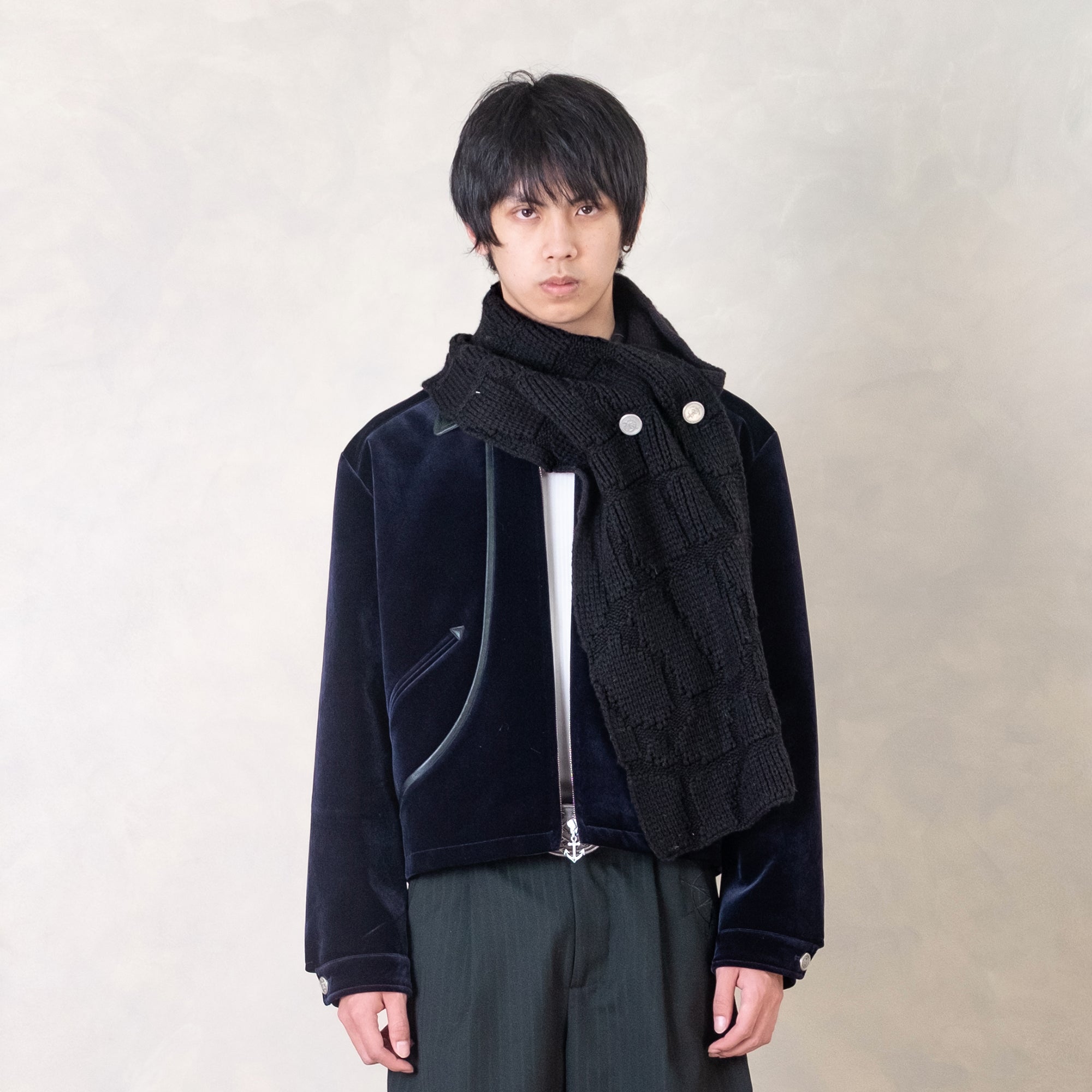 IN EXISTENCE Convertible Coin-Embellished Wool-Blend Scarf, premium urban and streetwear designers apparel on PROJECTISR.com, IN EXISTENCE