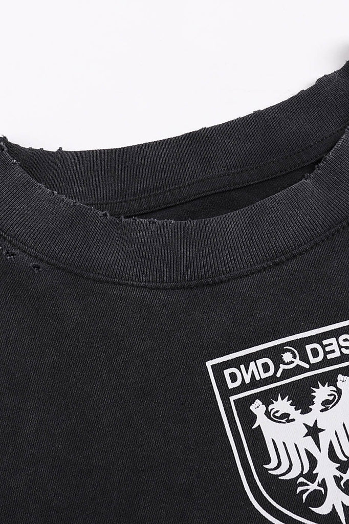 DND4DES Double-Headed Eagle Distressed T-Shirt, premium urban and streetwear designers apparel on PROJECTISR.com, DND4DES