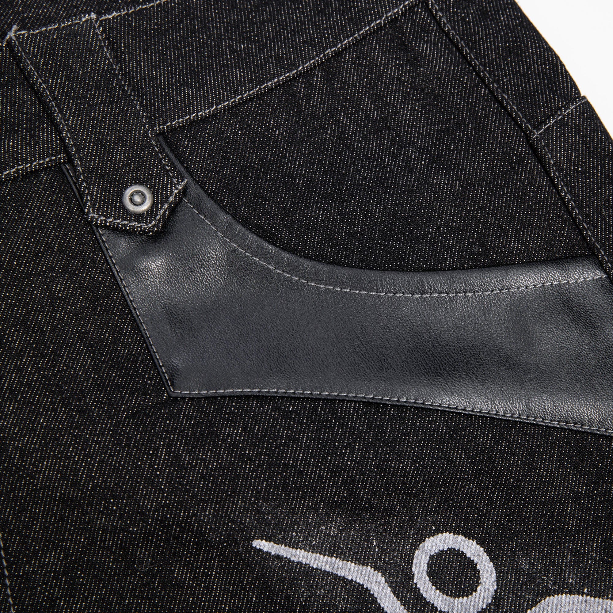 ESAIAS Phoenix Graphic Wide-Leg Raw Jeans, premium urban and streetwear designers apparel on PROJECTISR.com, ESAIAS