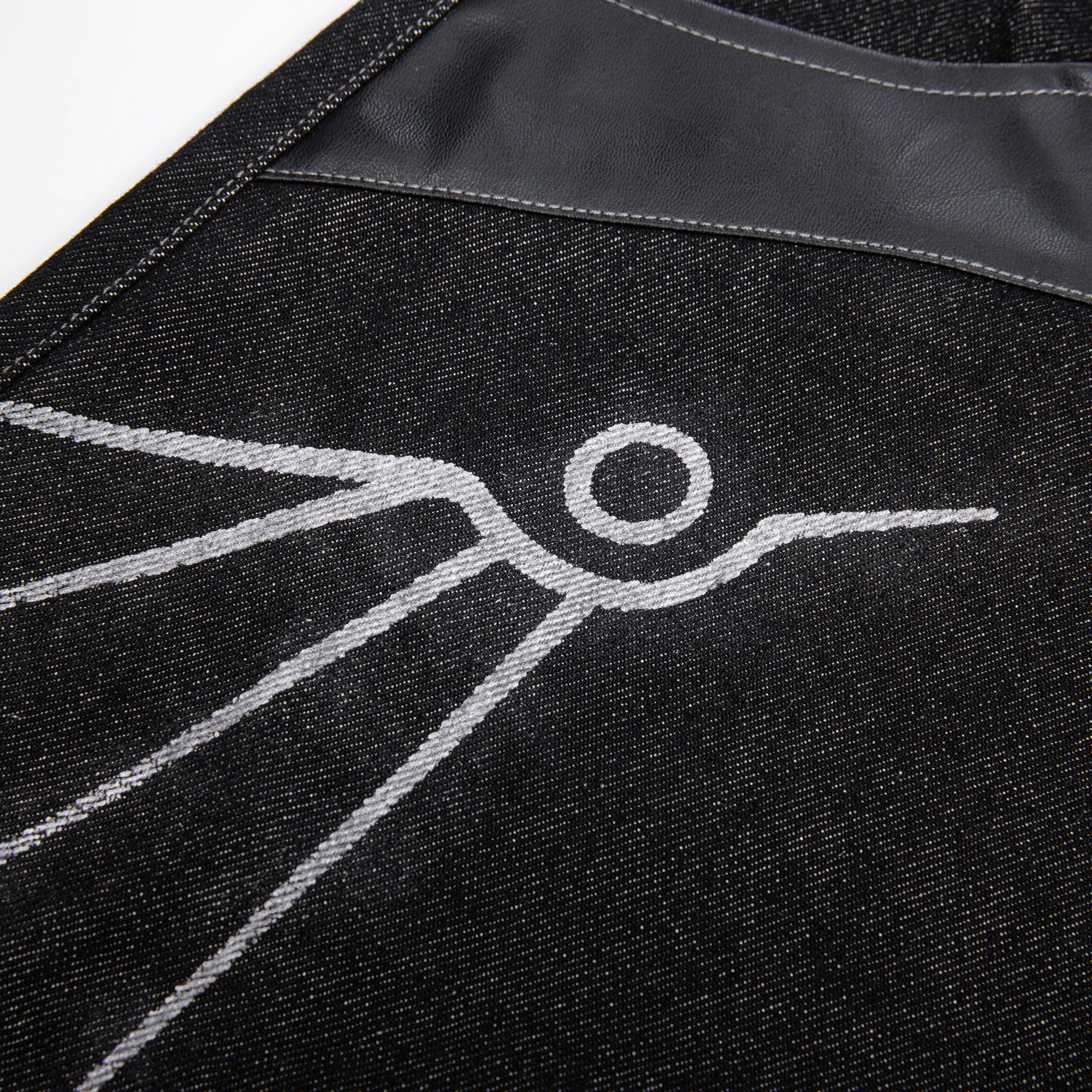 ESAIAS Phoenix Graphic Wide-Leg Raw Jeans, premium urban and streetwear designers apparel on PROJECTISR.com, ESAIAS