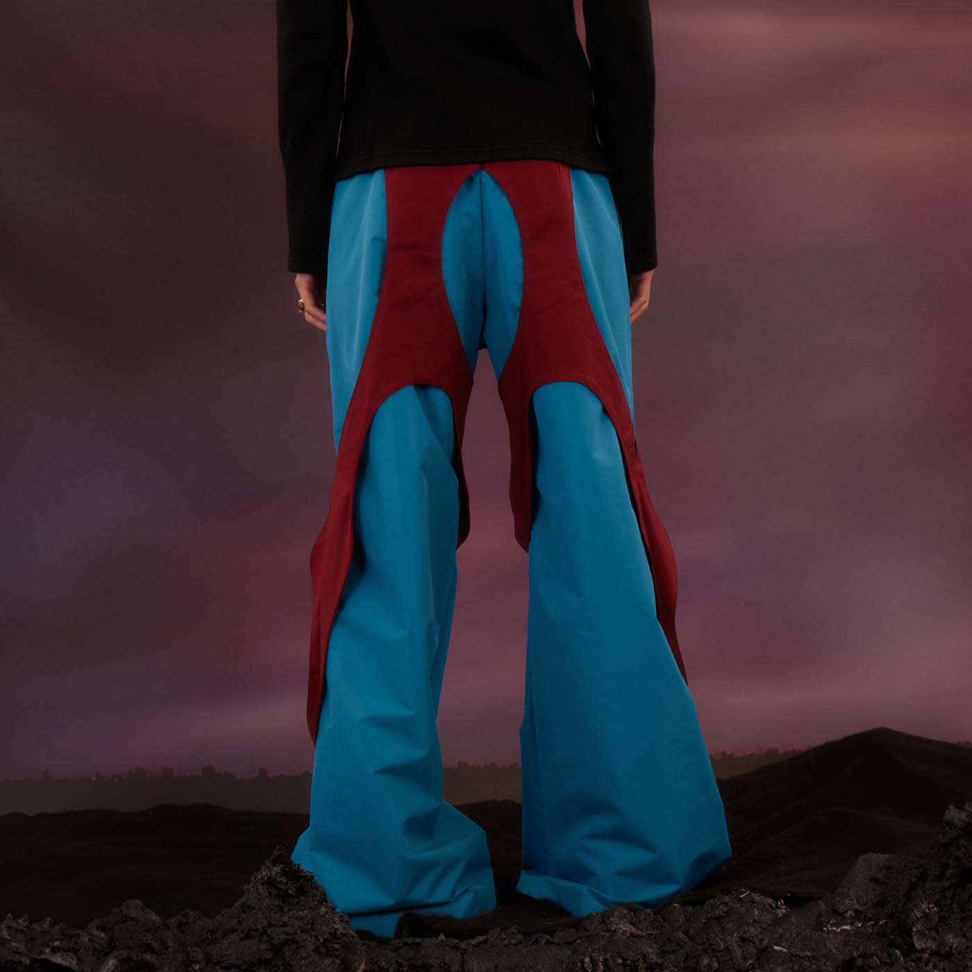 KADAKADA Cosmic Racer Deconstructed Ski Pants, premium urban and streetwear designers apparel on PROJECTISR.com, KADAKADA