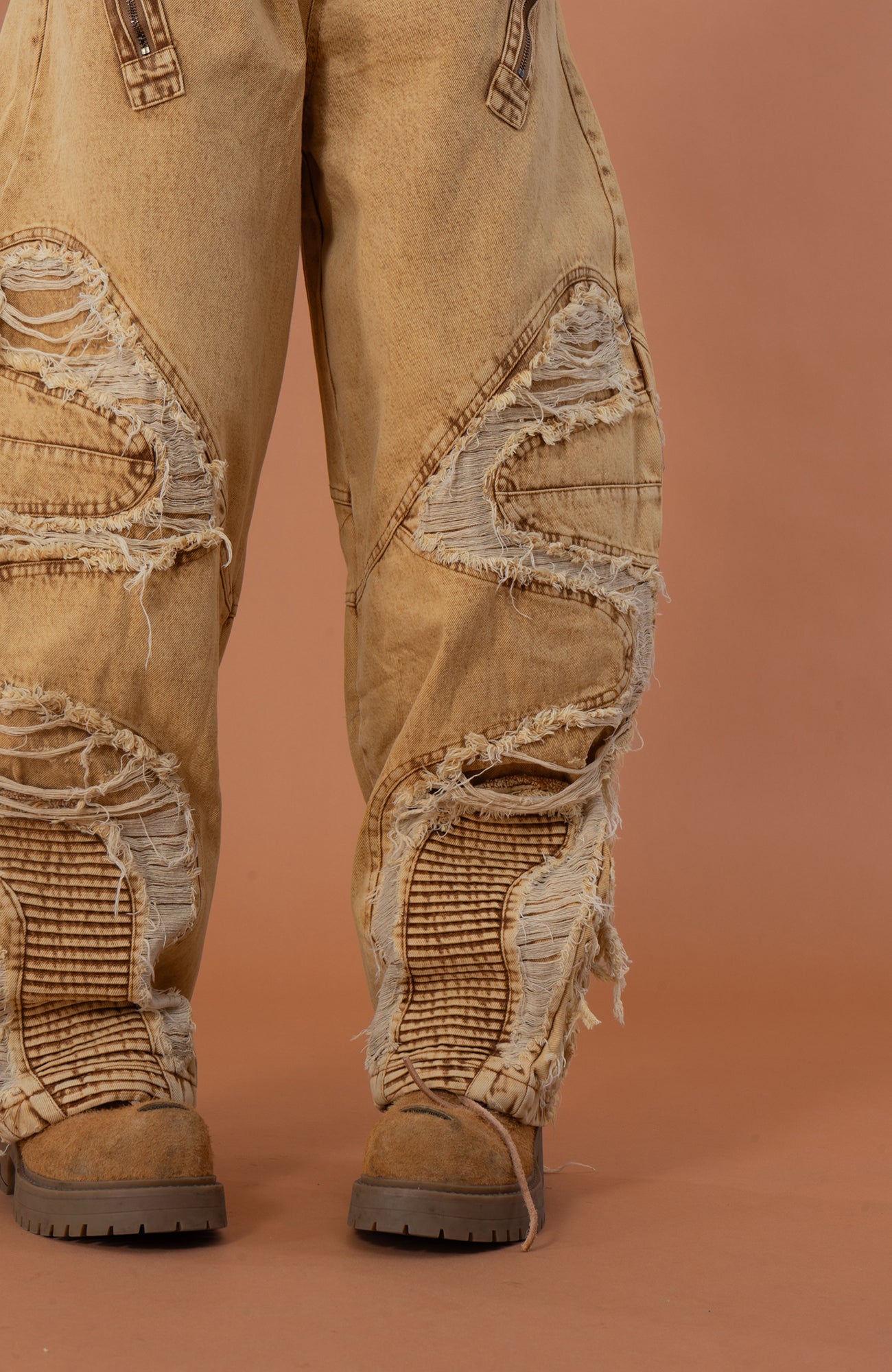 CLP Dirty Fit Ripped Elastic-Waist Jeans