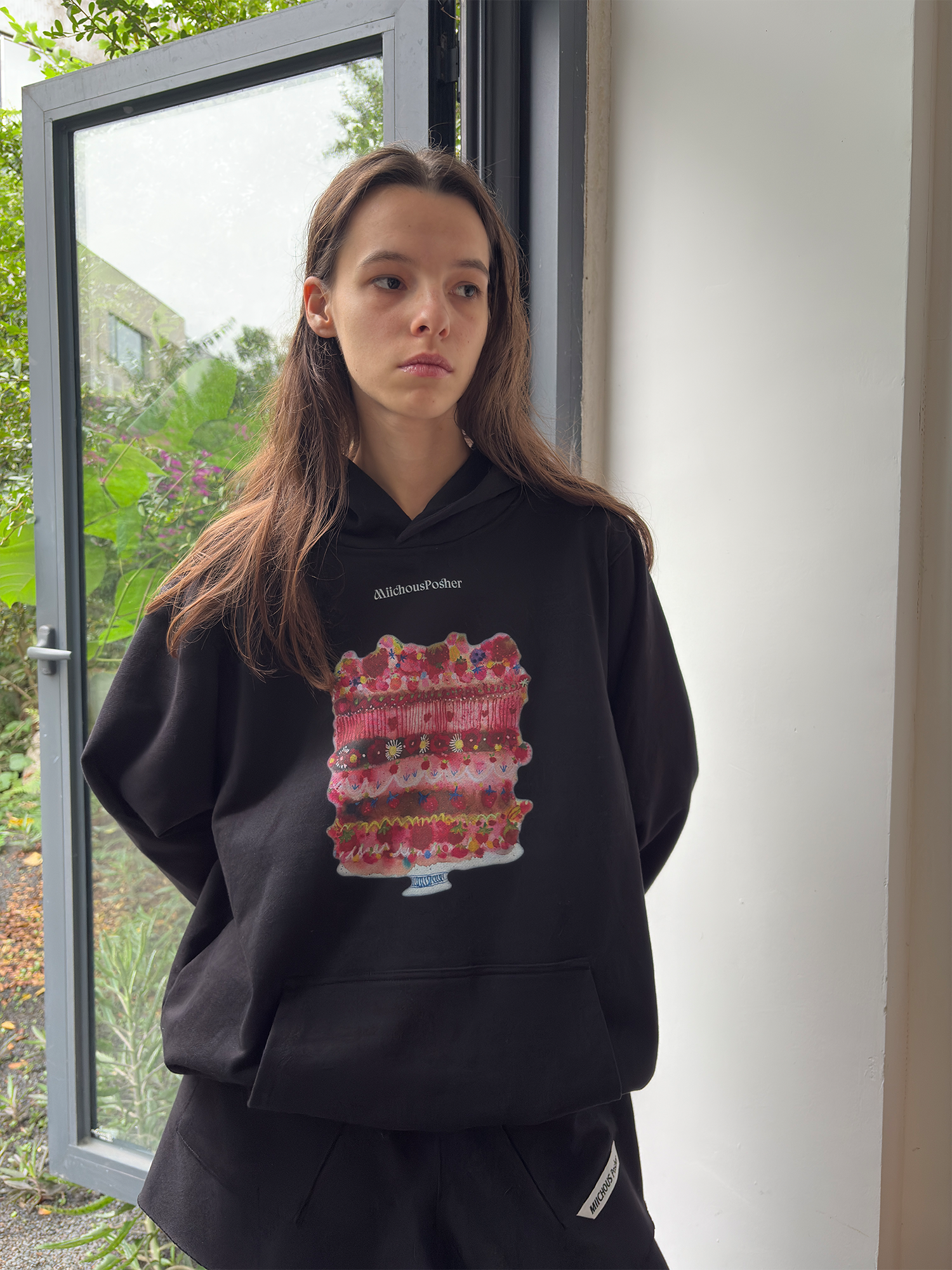 MIICHOUS Cake Graphic Oversized Hoodie