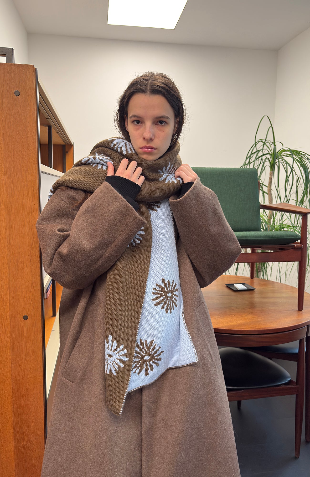 MIICHOUS Floral Embroidered Detachable Liner Overcoat