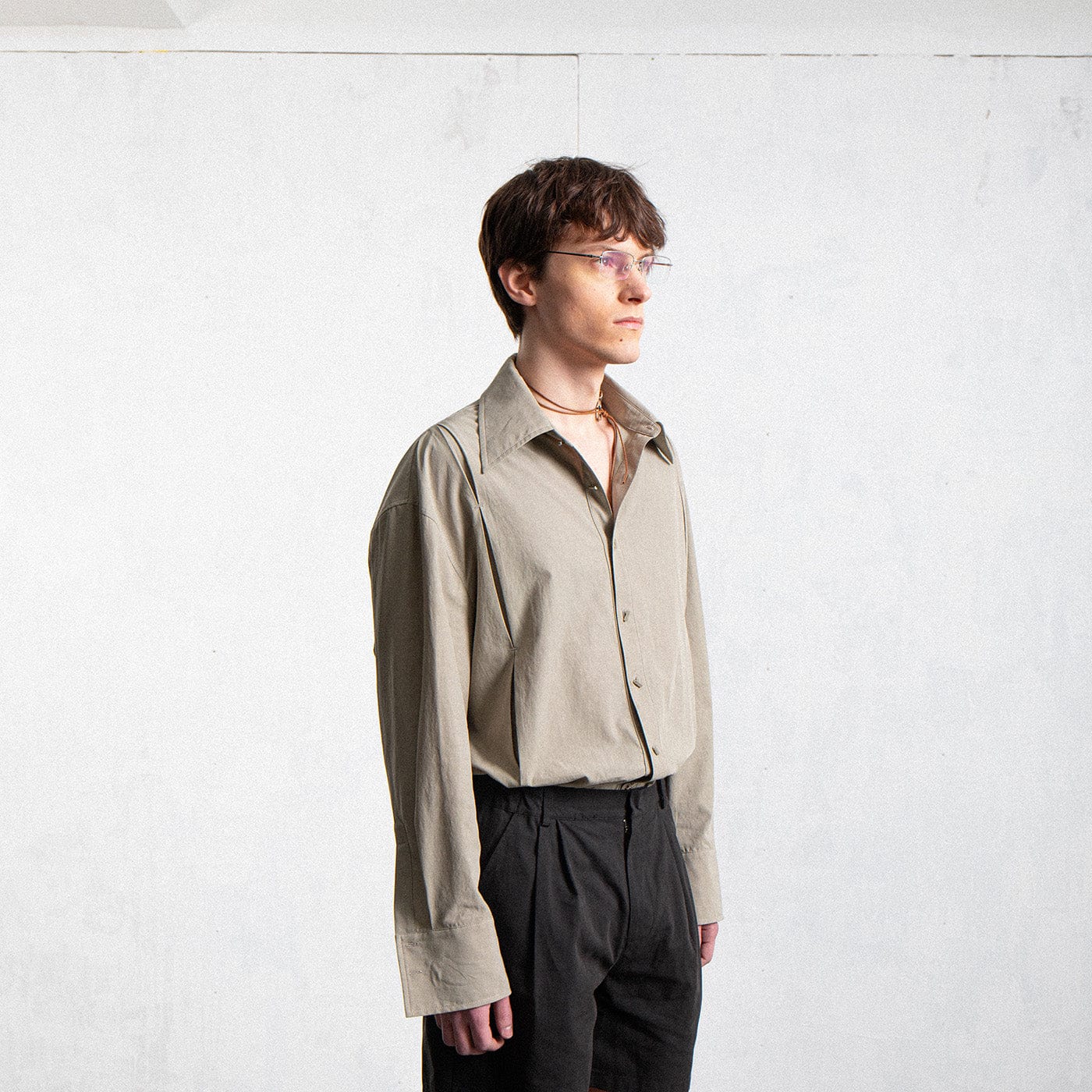 LEONSENSE Modern Pleated Shirt