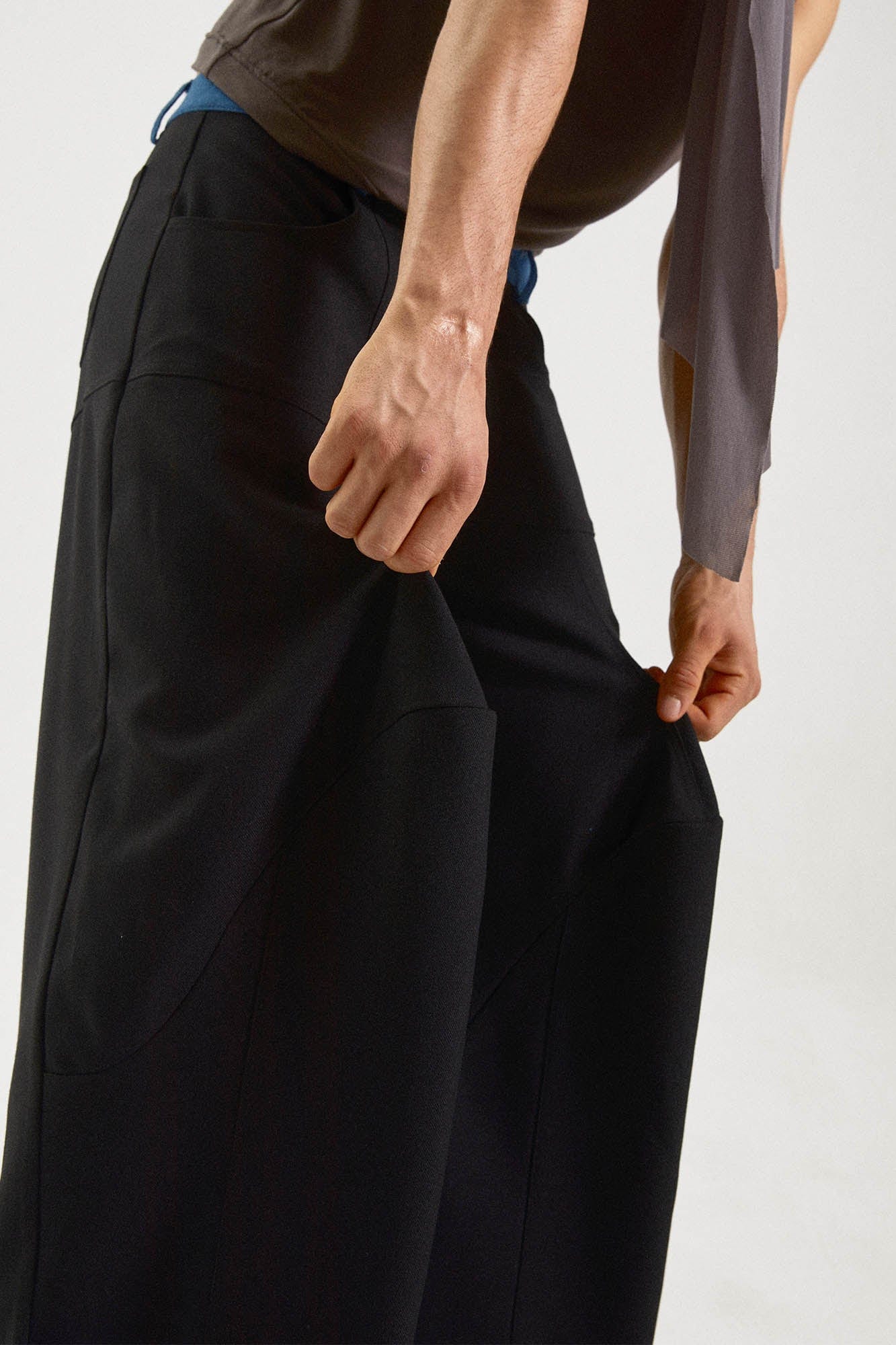 KADAKADA Spliced Oversized Suit Pants