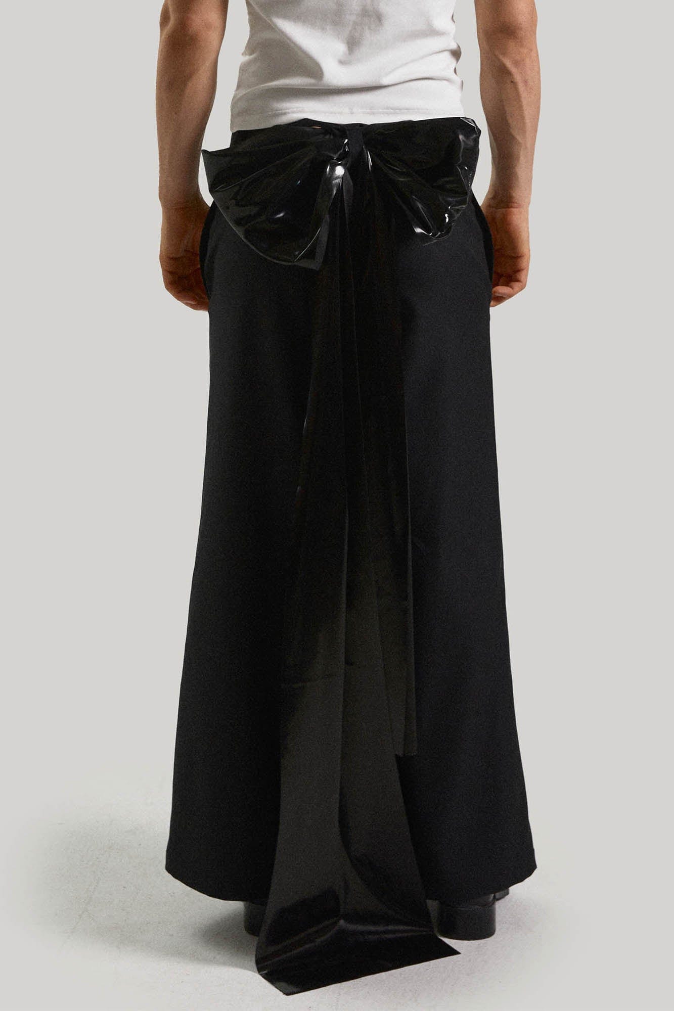 KADAKADA Detachable Bow Tie Wide-Leg Pants, premium urban and streetwear designers apparel on PROJECTISR.com, KADAKADA