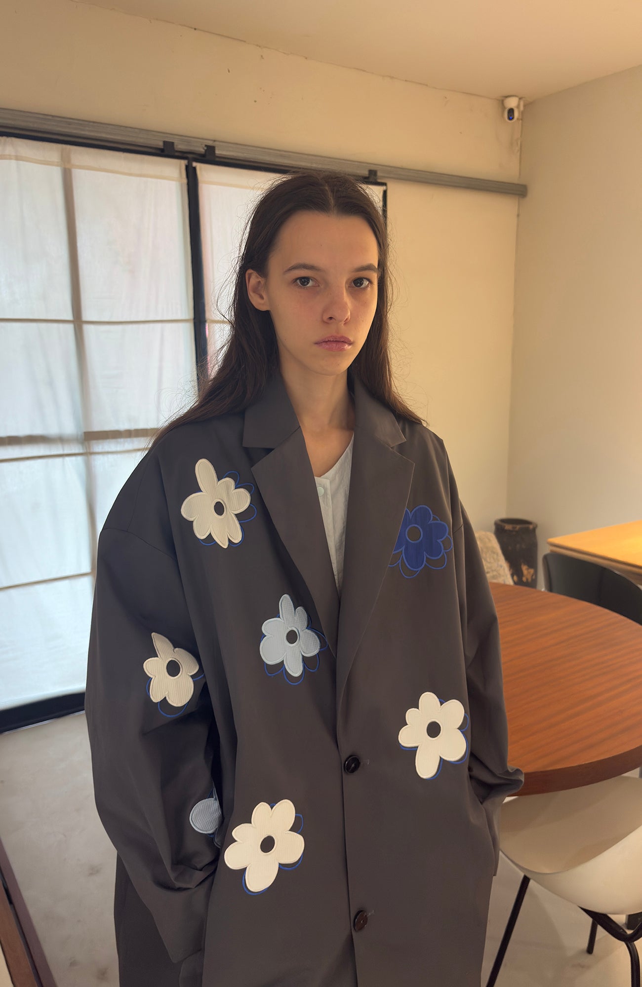 MIICHOUS Floral Paneled Detachable Liner Coat