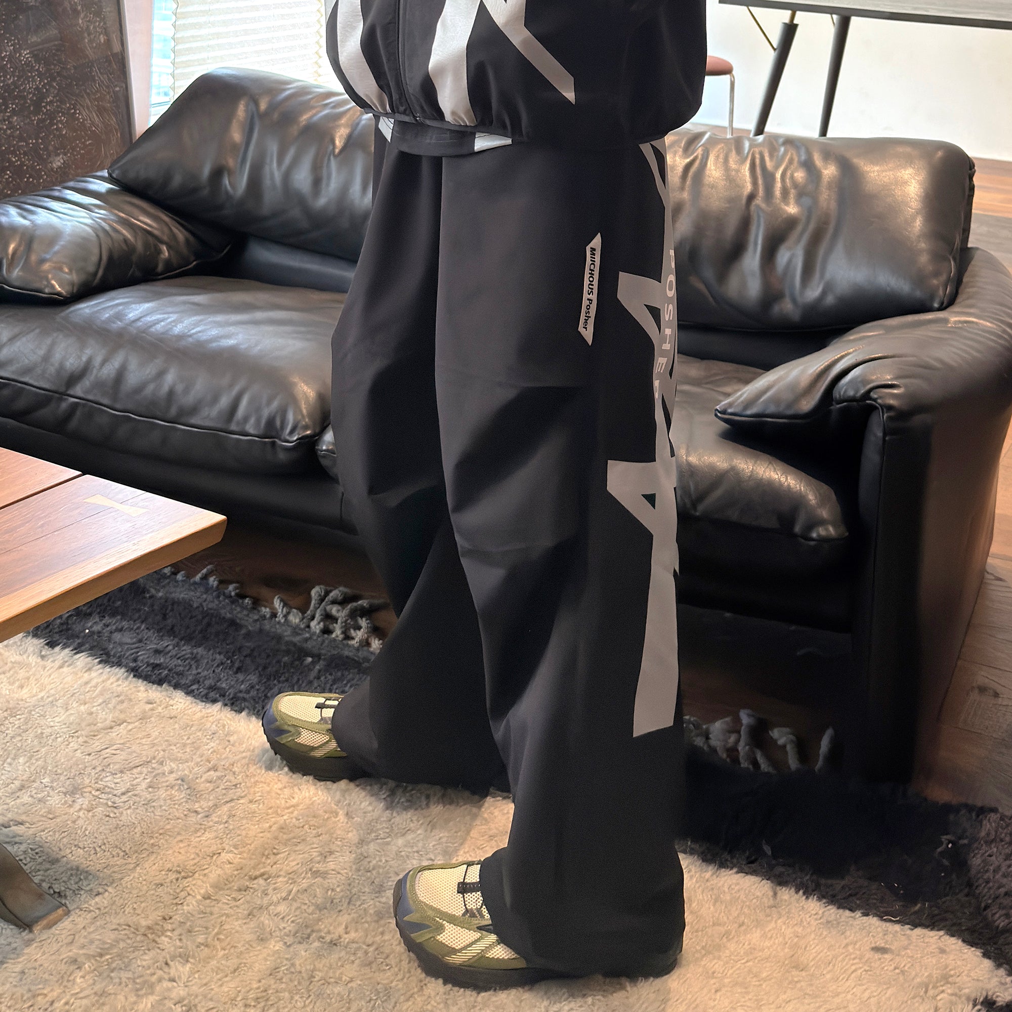 MIICHOUS 1st 3A Graphic Wide-Leg Track Pants