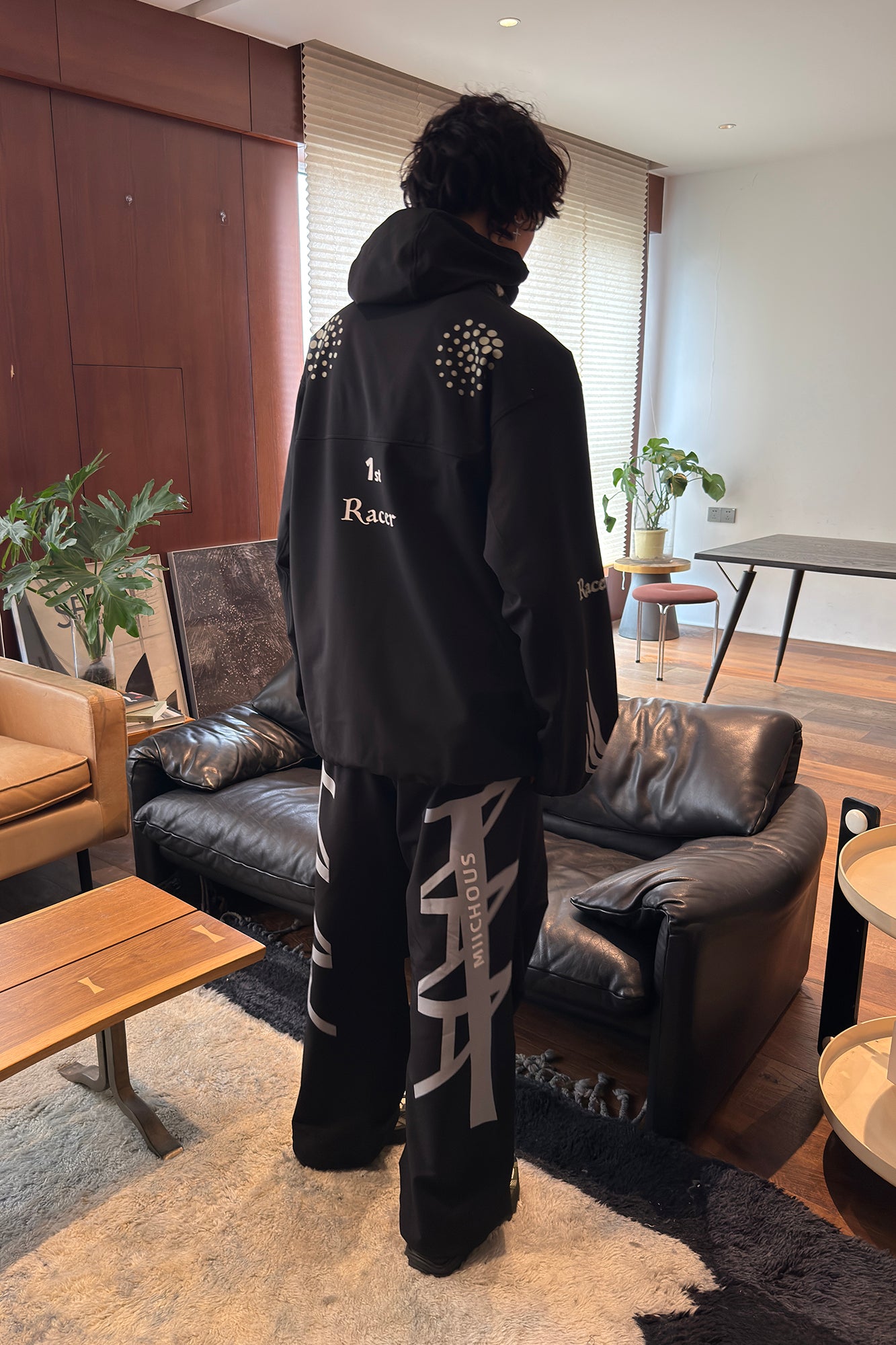 MIICHOUS 1st 3A Graphic Wide-Leg Track Pants