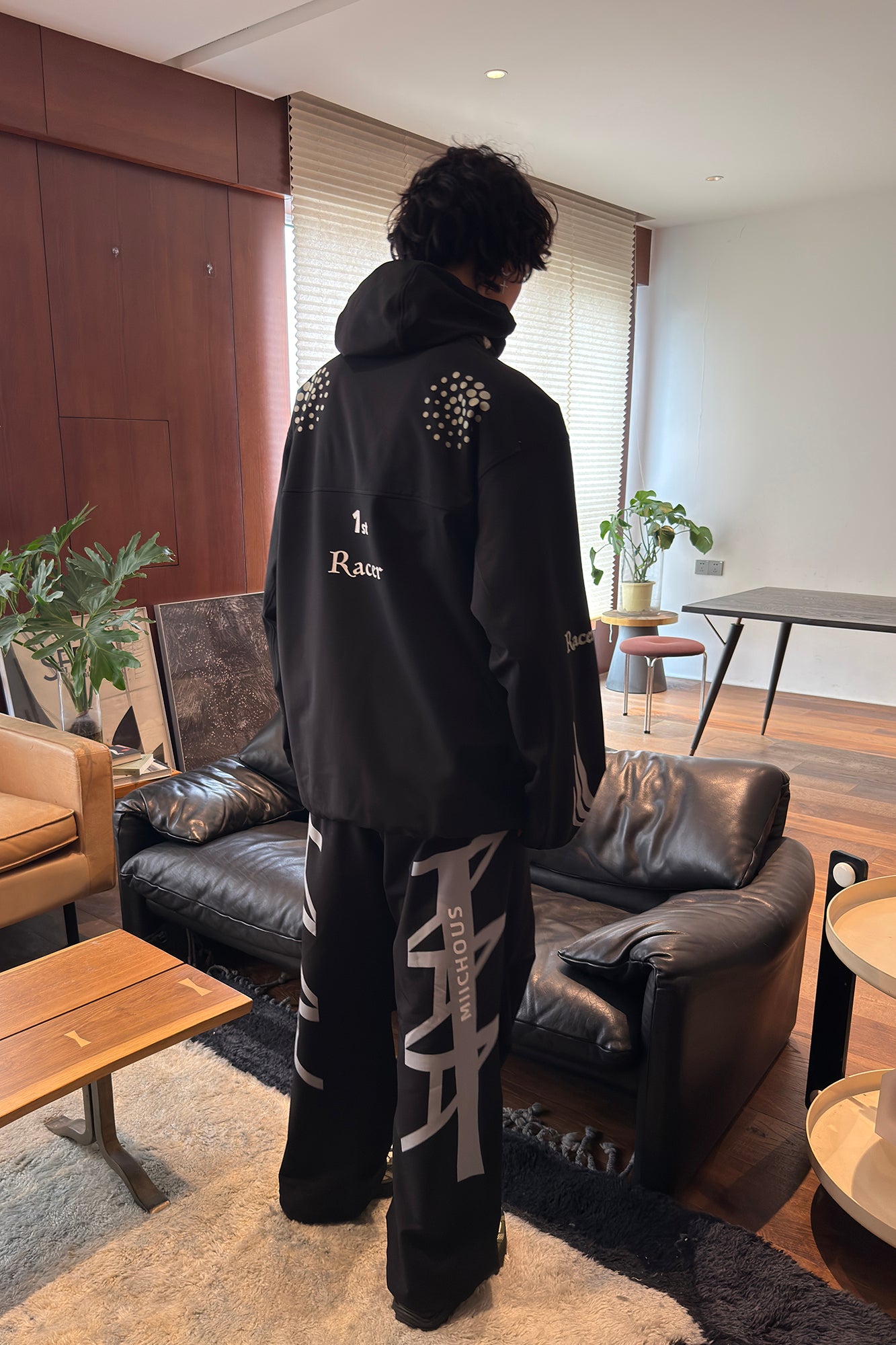 MIICHOUS 1st 3A Graphic Oversized Hooded Windbreaker