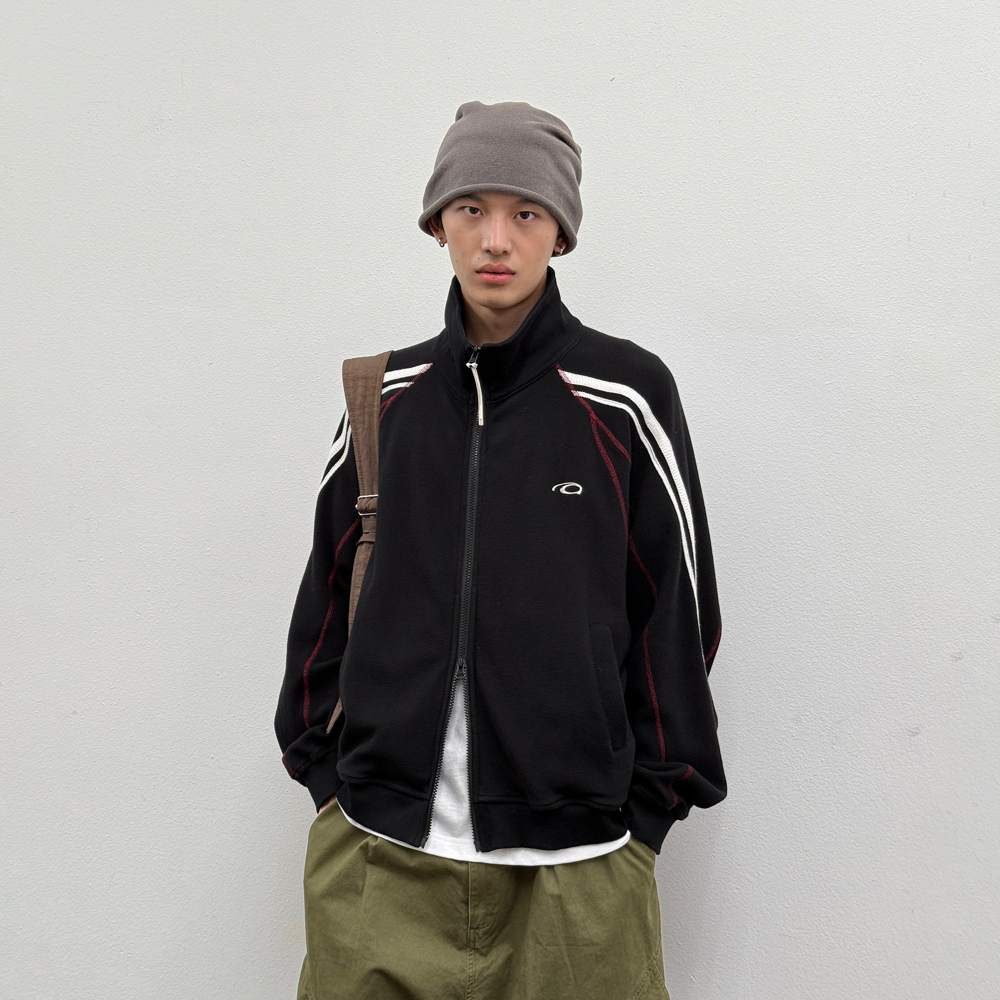 ROARINGWILD A ARCH Retro Stripe Raglan Track Jacket