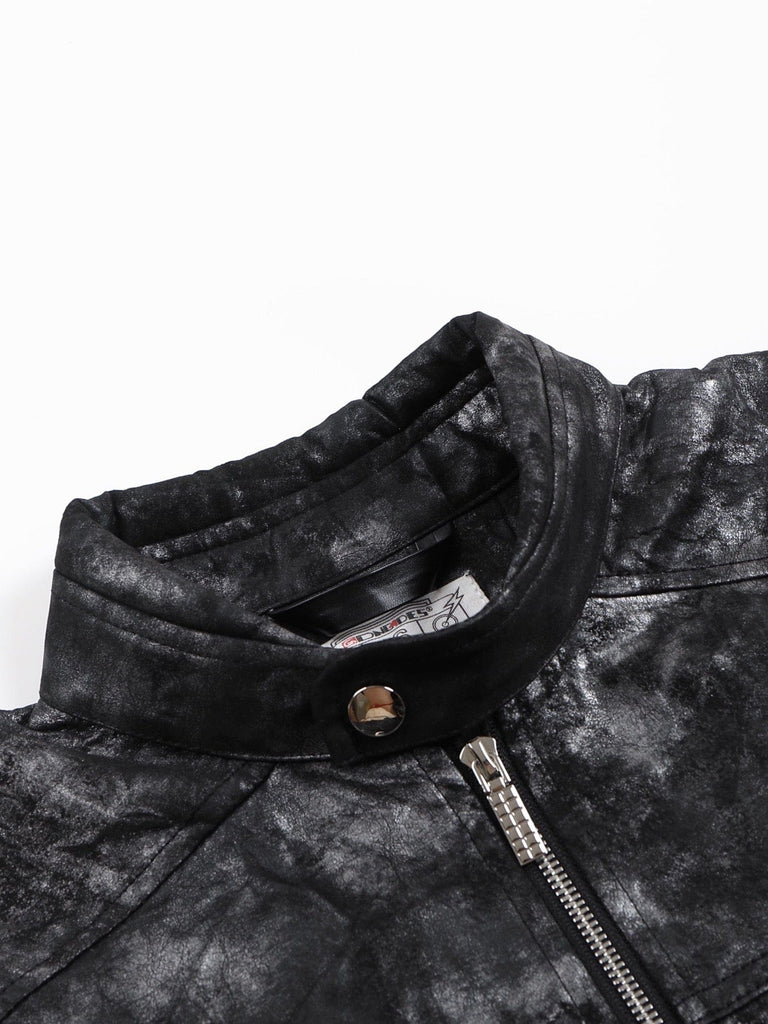 DND4DES Faux Leather Fire Motorcycle Jacket, premium urban and streetwear designers apparel on PROJECTISR.com, DND4DES