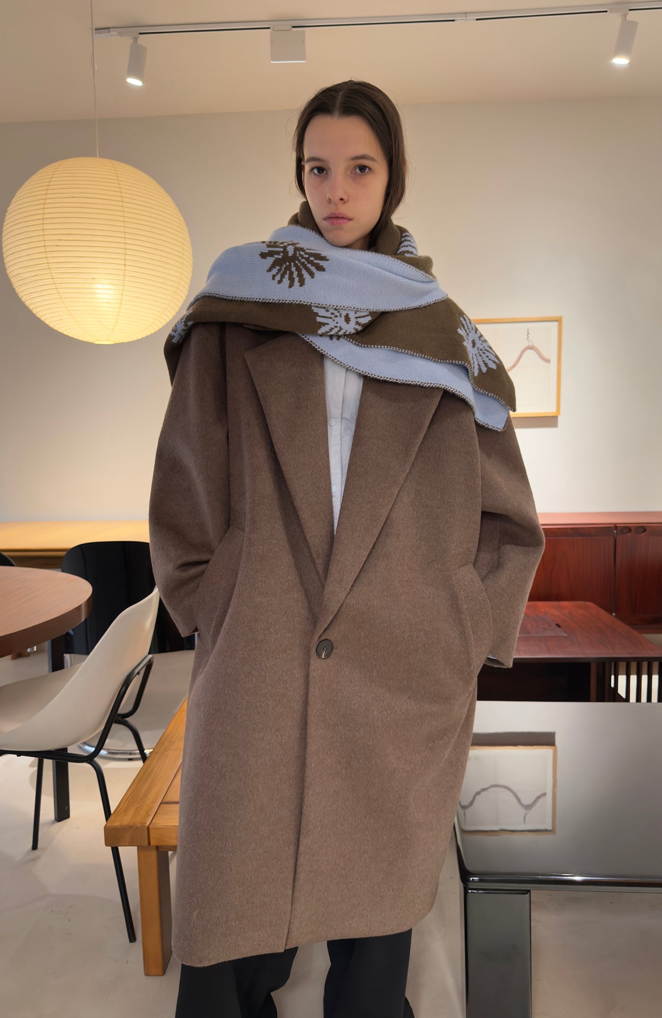 MIICHOUS Floral Embroidered Detachable Liner Overcoat