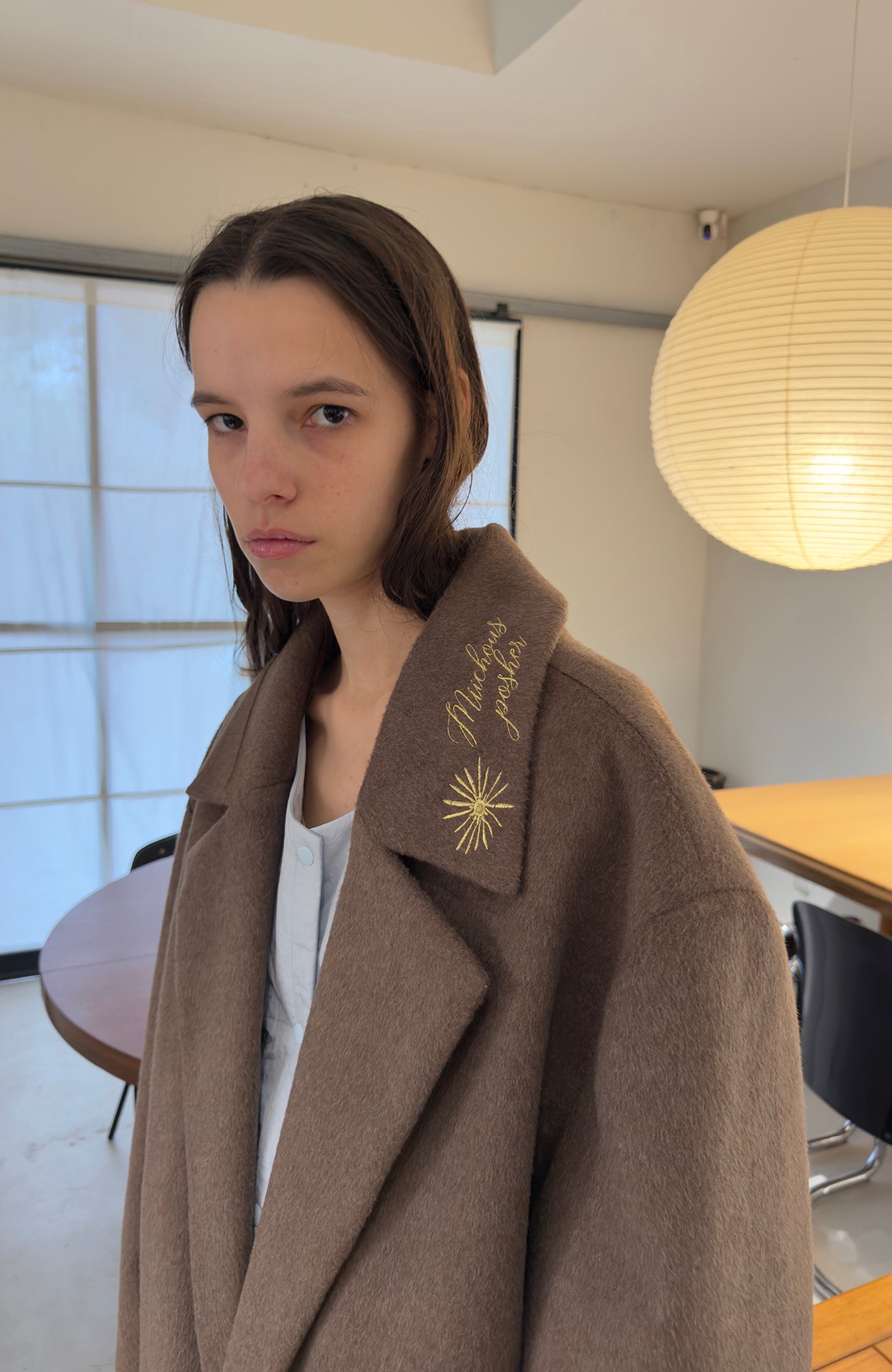 MIICHOUS Floral Embroidered Detachable Liner Overcoat