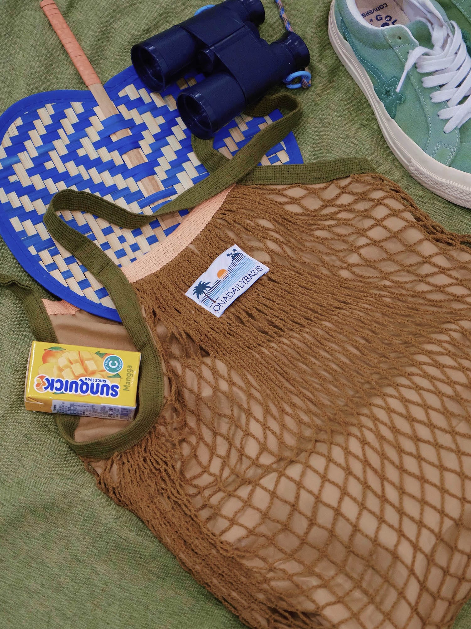 ONADAILYBASIS Sunset Mesh Tote with Contrast Inner Pouch