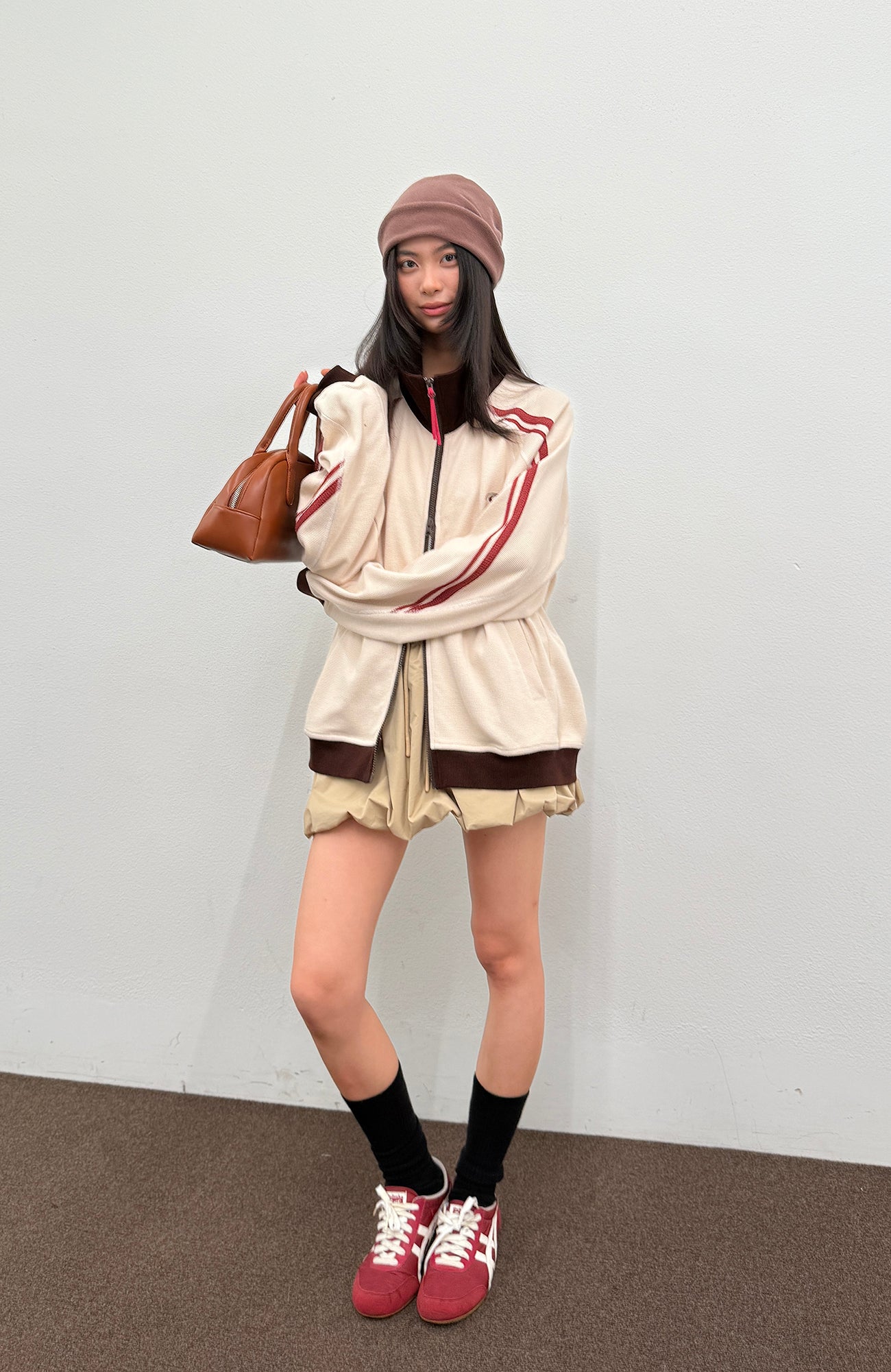 ROARINGWILD A ARCH Retro Stripe Raglan Track Jacket