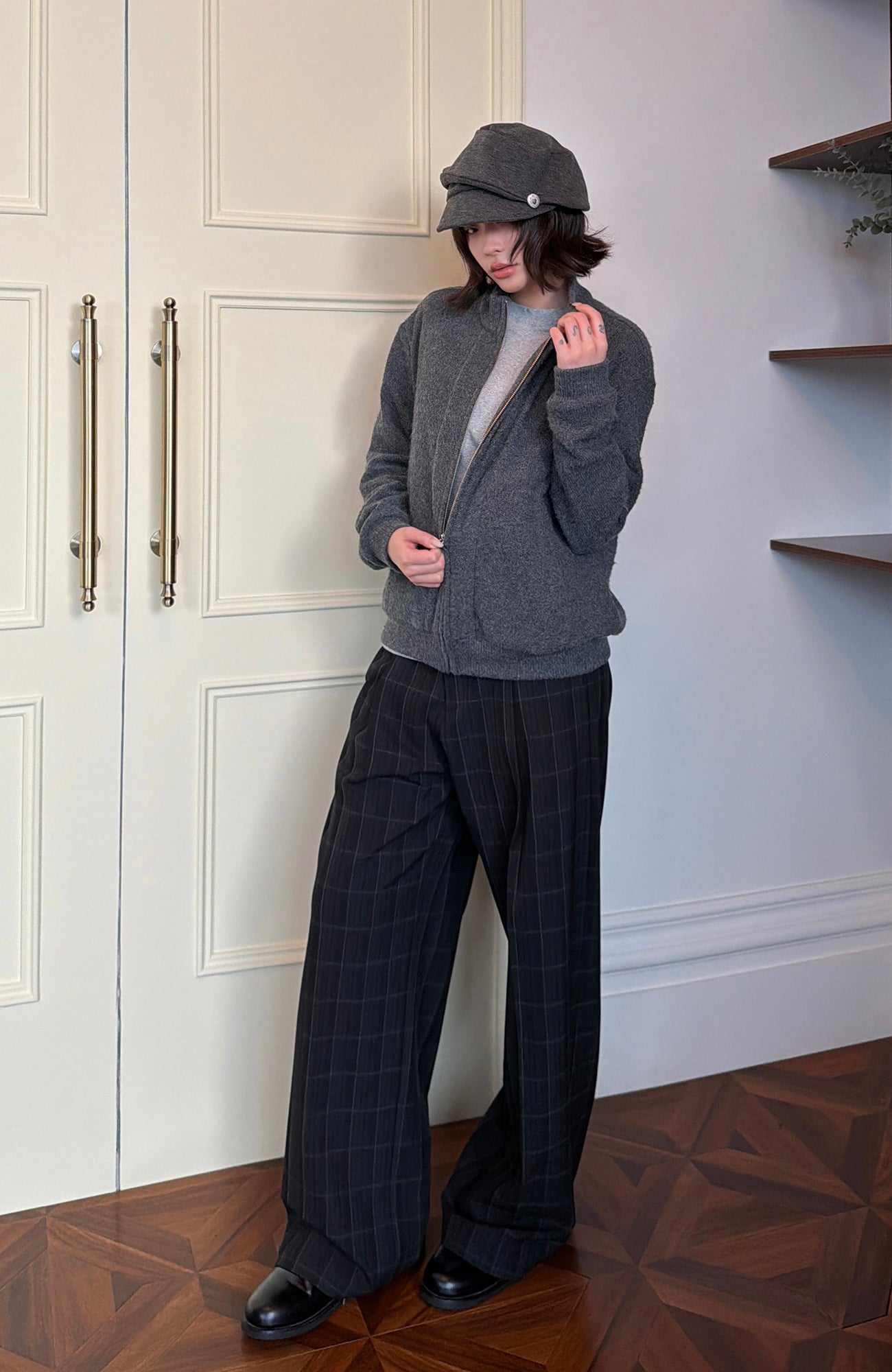 OKAYTHXBYE Retro Checks Pleated Trousers, premium urban and streetwear designers apparel on PROJECTISR.com, OKAYTHXBYE