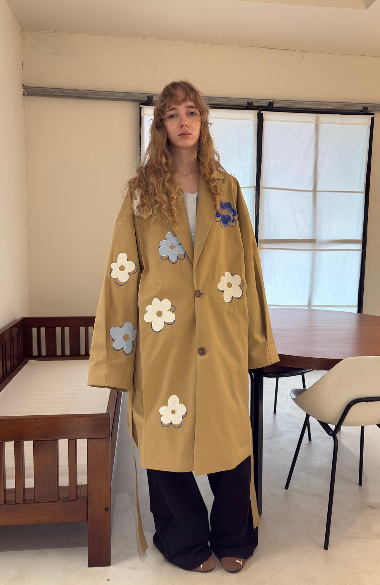 MIICHOUS Floral Paneled Detachable Liner Coat