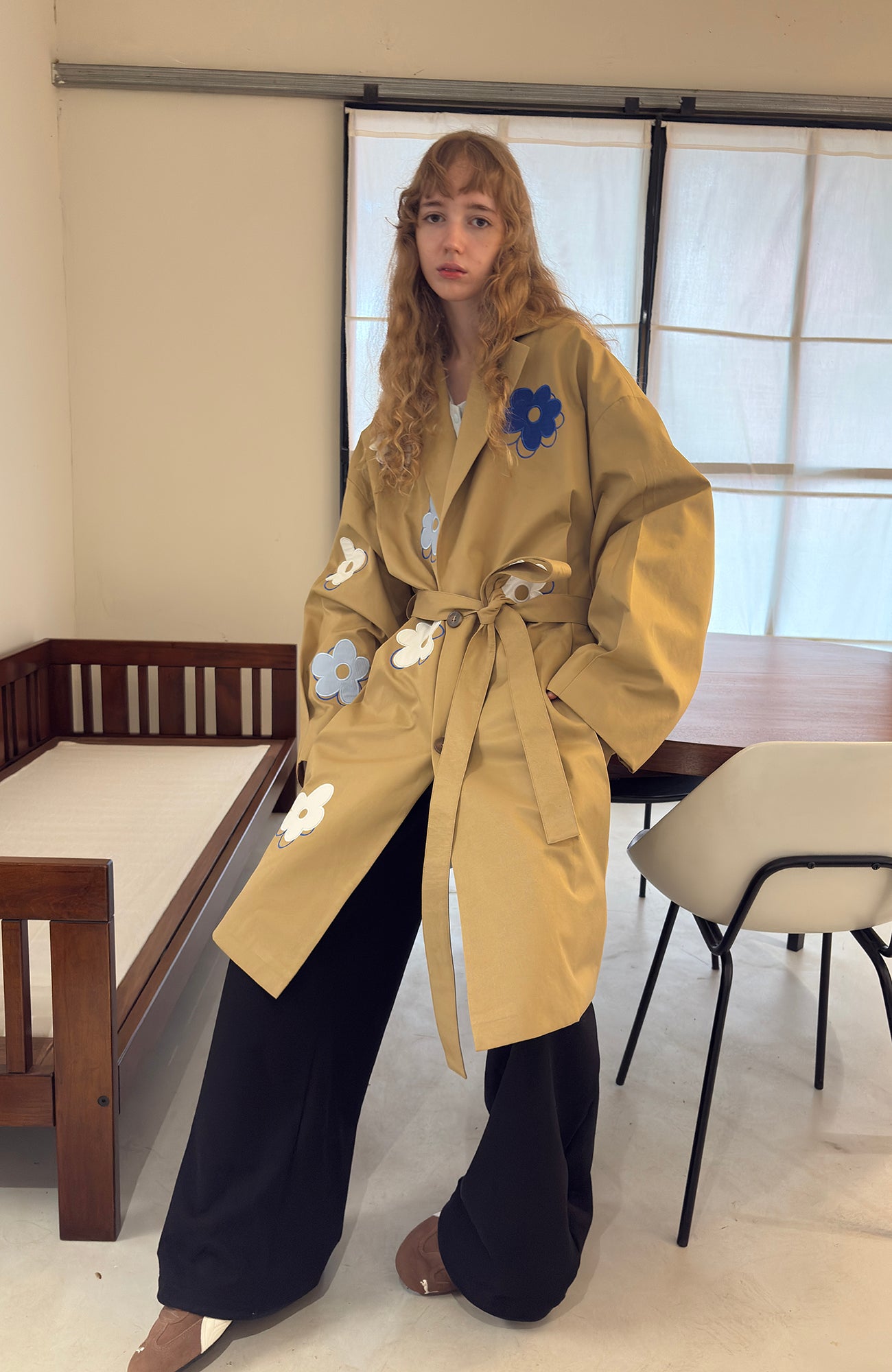 MIICHOUS Floral Paneled Detachable Liner Coat