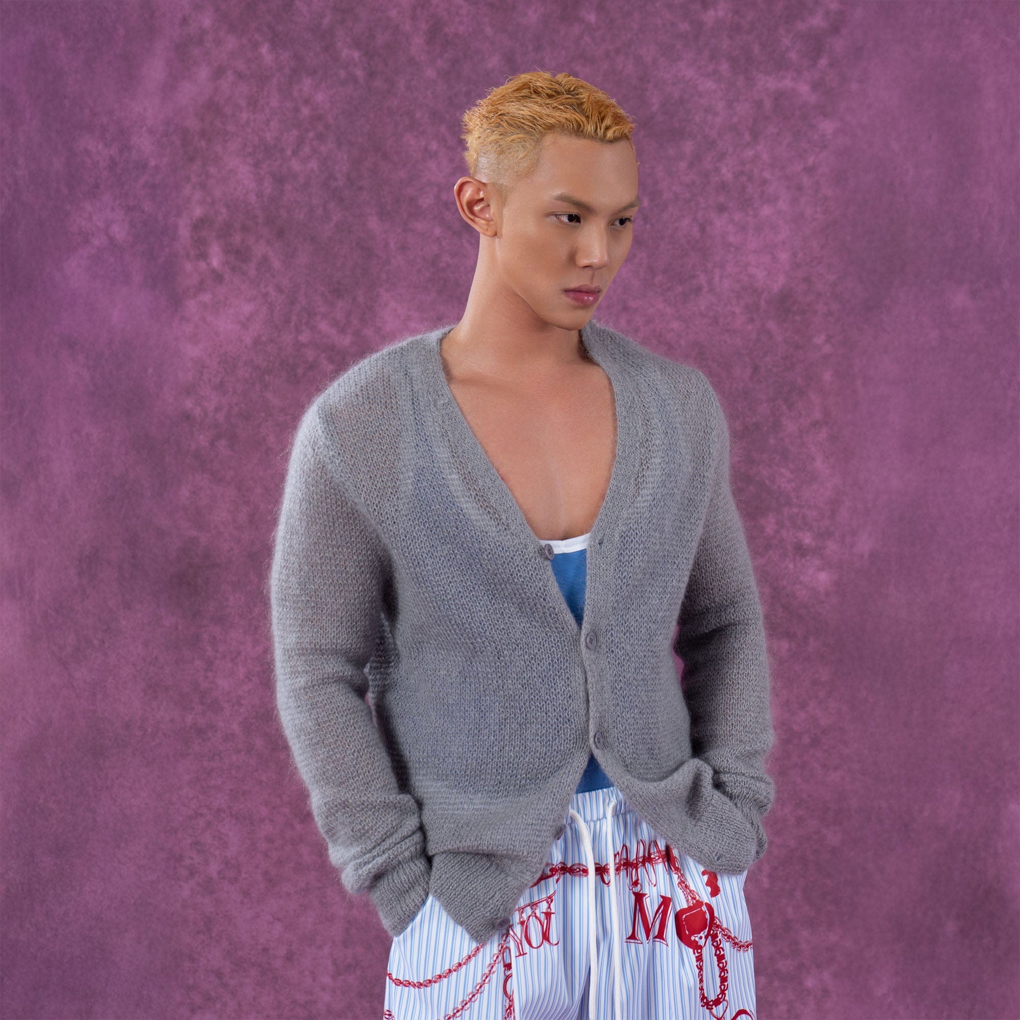 CLP Mohair V-Neck Cardigan, premium urban and streetwear designers apparel on PROJECTISR.com, CLP