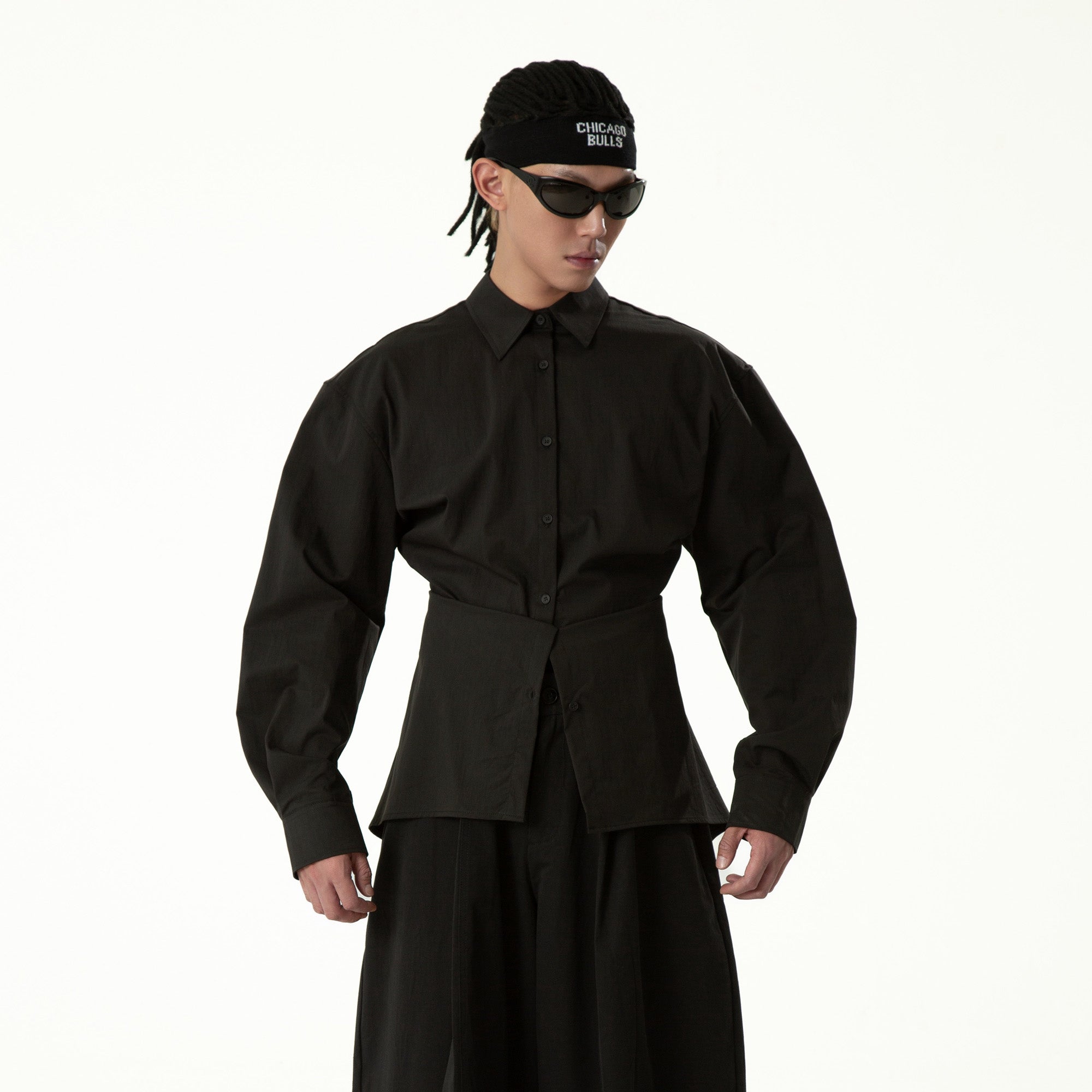 CLP Tailored Waist-Cinched Shirt, premium urban and streetwear designers apparel on PROJECTISR.com, CLP