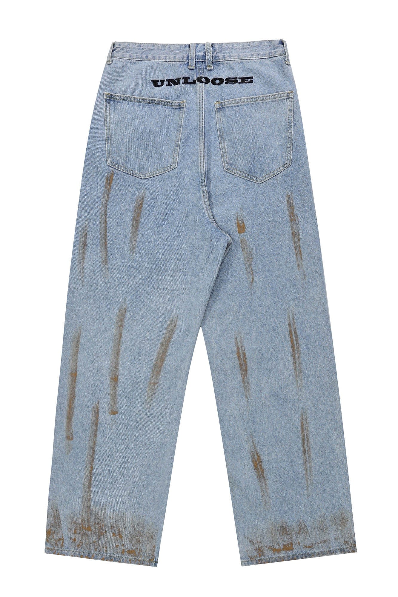 OVDY Frayed Paneled Jeans