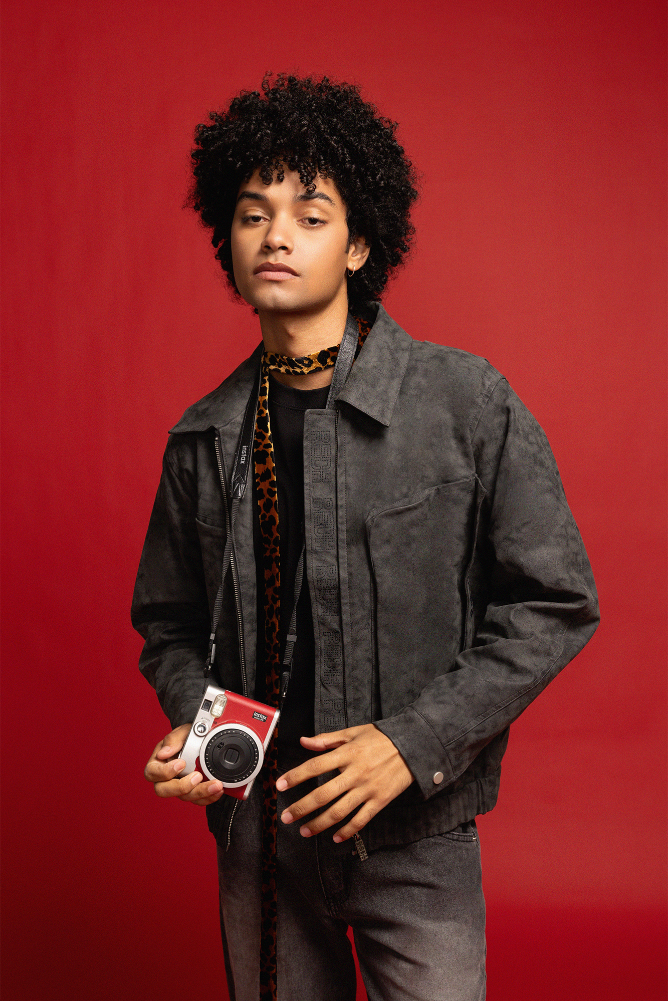 REDH Washed Faux Leather Cropped Blouson