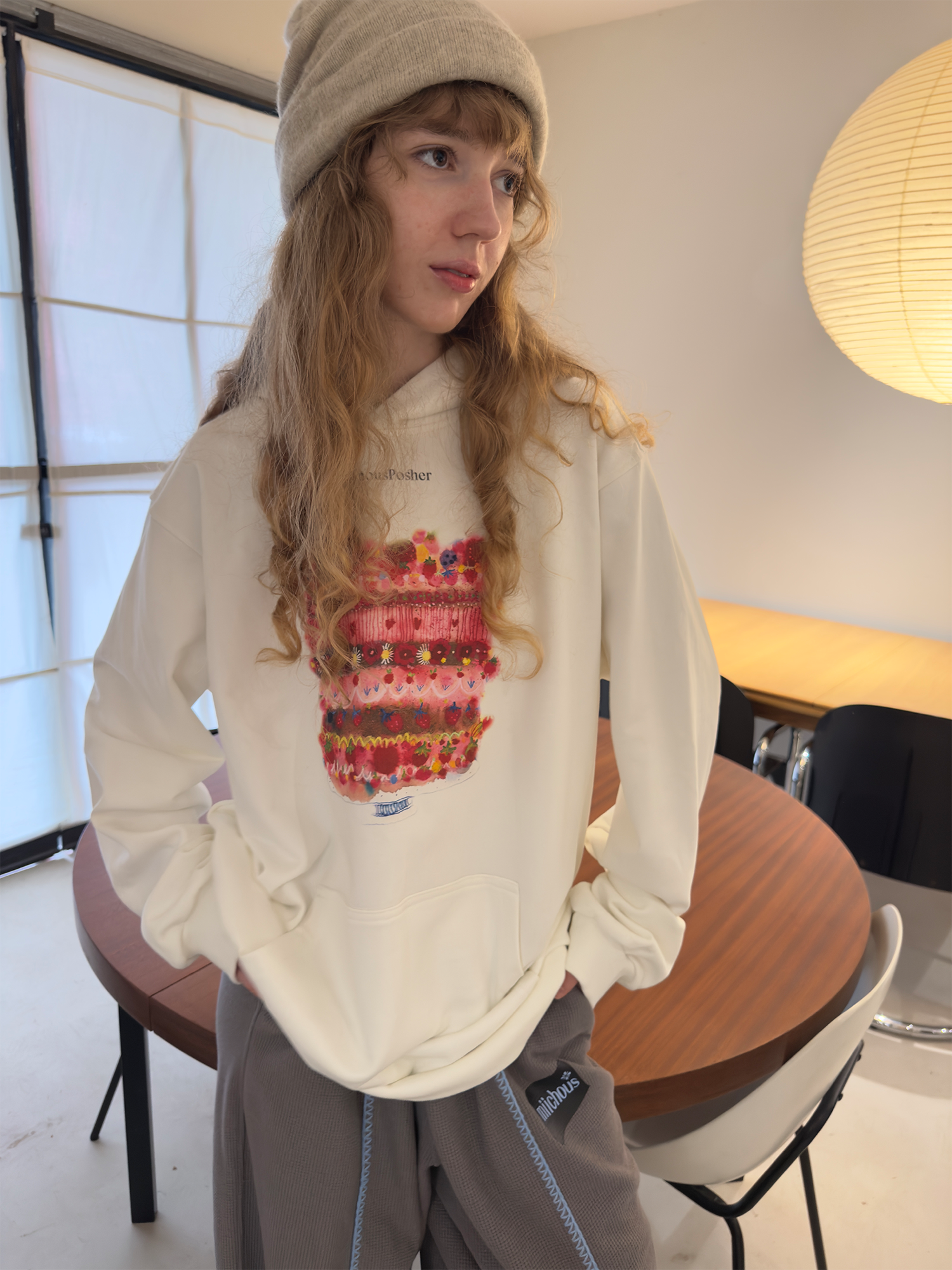 MIICHOUS Cake Graphic Oversized Hoodie