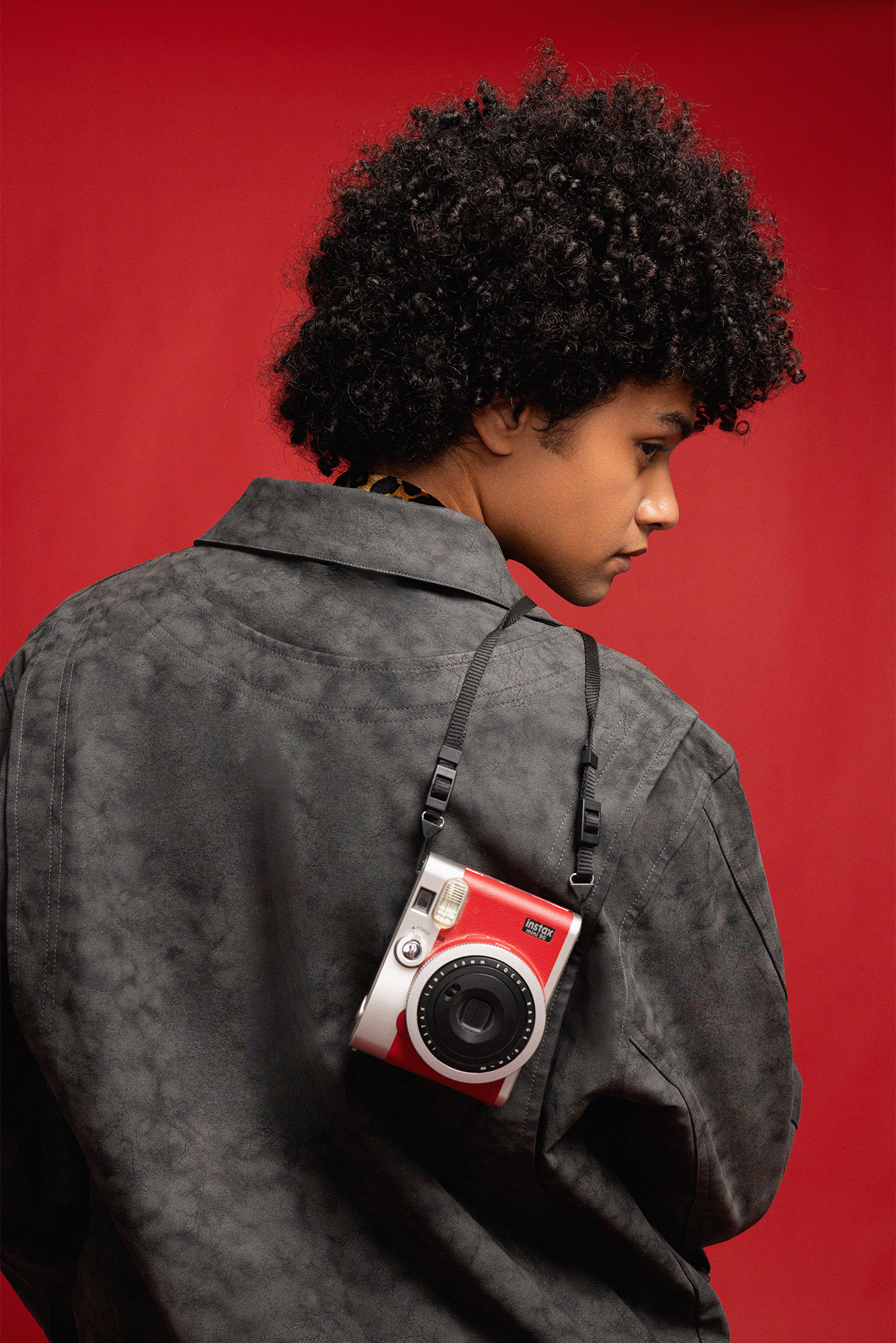 REDH Washed Faux Leather Cropped Blouson