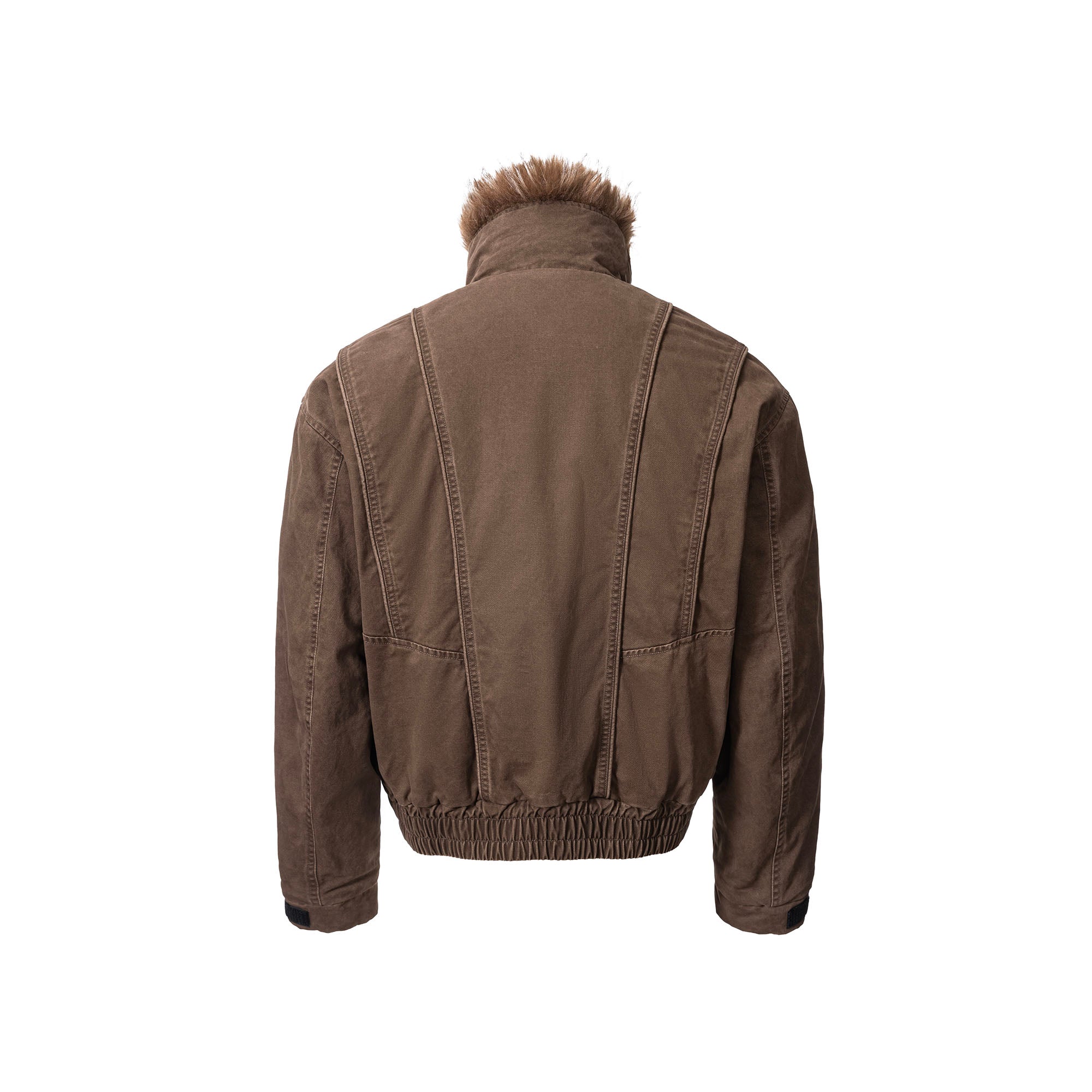 CATSSTAC Detachable Faux Fur Scarf Panel Jacket, premium urban and streetwear designers apparel on PROJECTISR.com, CATSSTAC