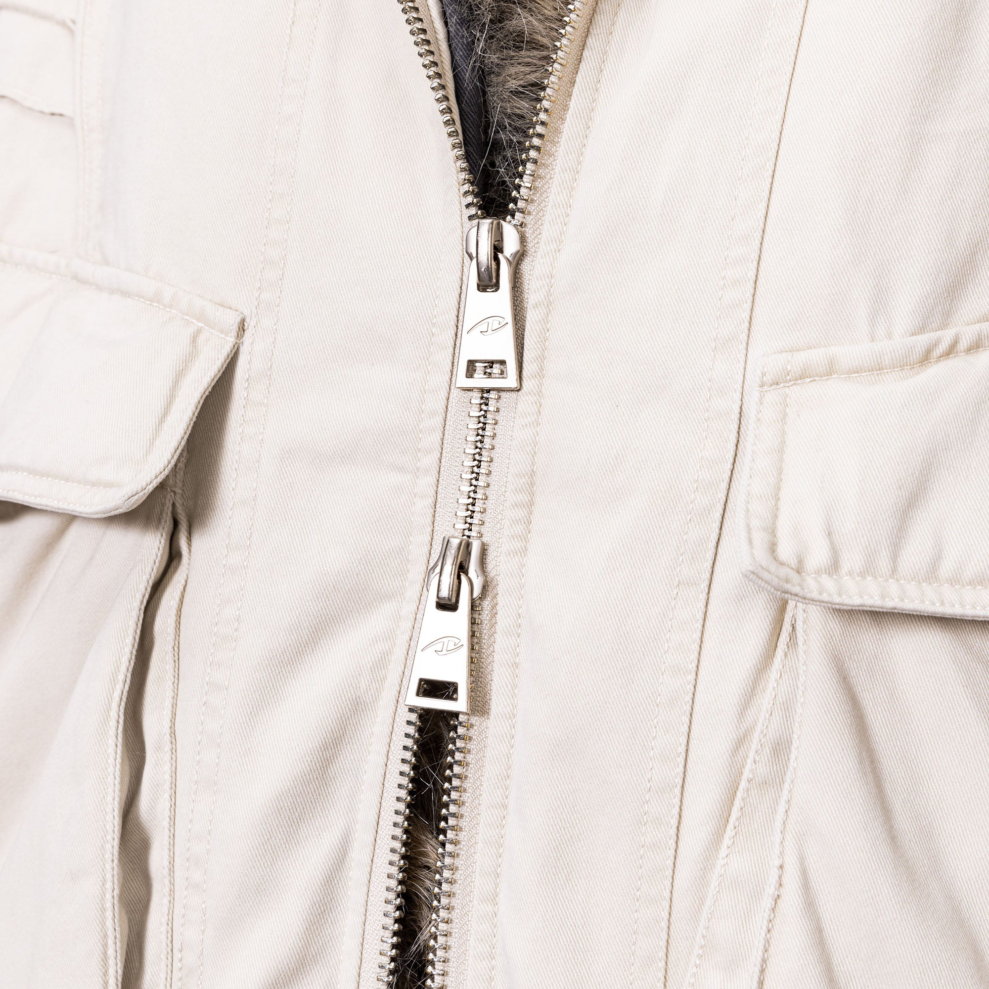 CATSSTAC Detachable Faux Fur Scarf Panel Jacket, premium urban and streetwear designers apparel on PROJECTISR.com, CATSSTAC