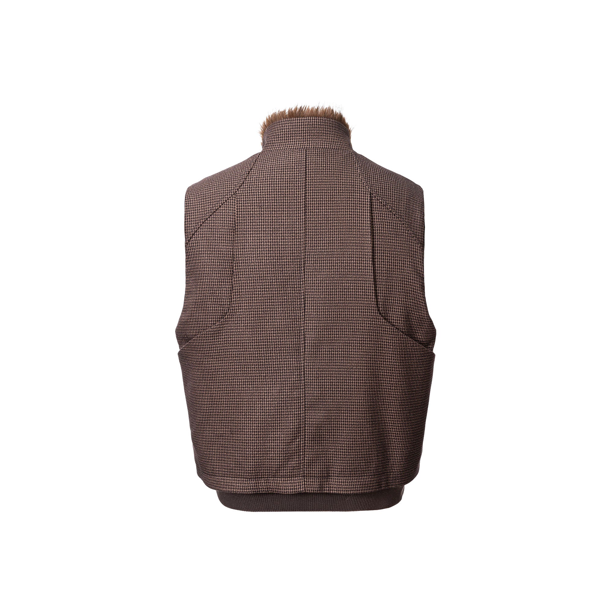 CATSSTAC Reversible Plaid Faux Fur Vest, premium urban and streetwear designers apparel on PROJECTISR.com, PROJECTISR US