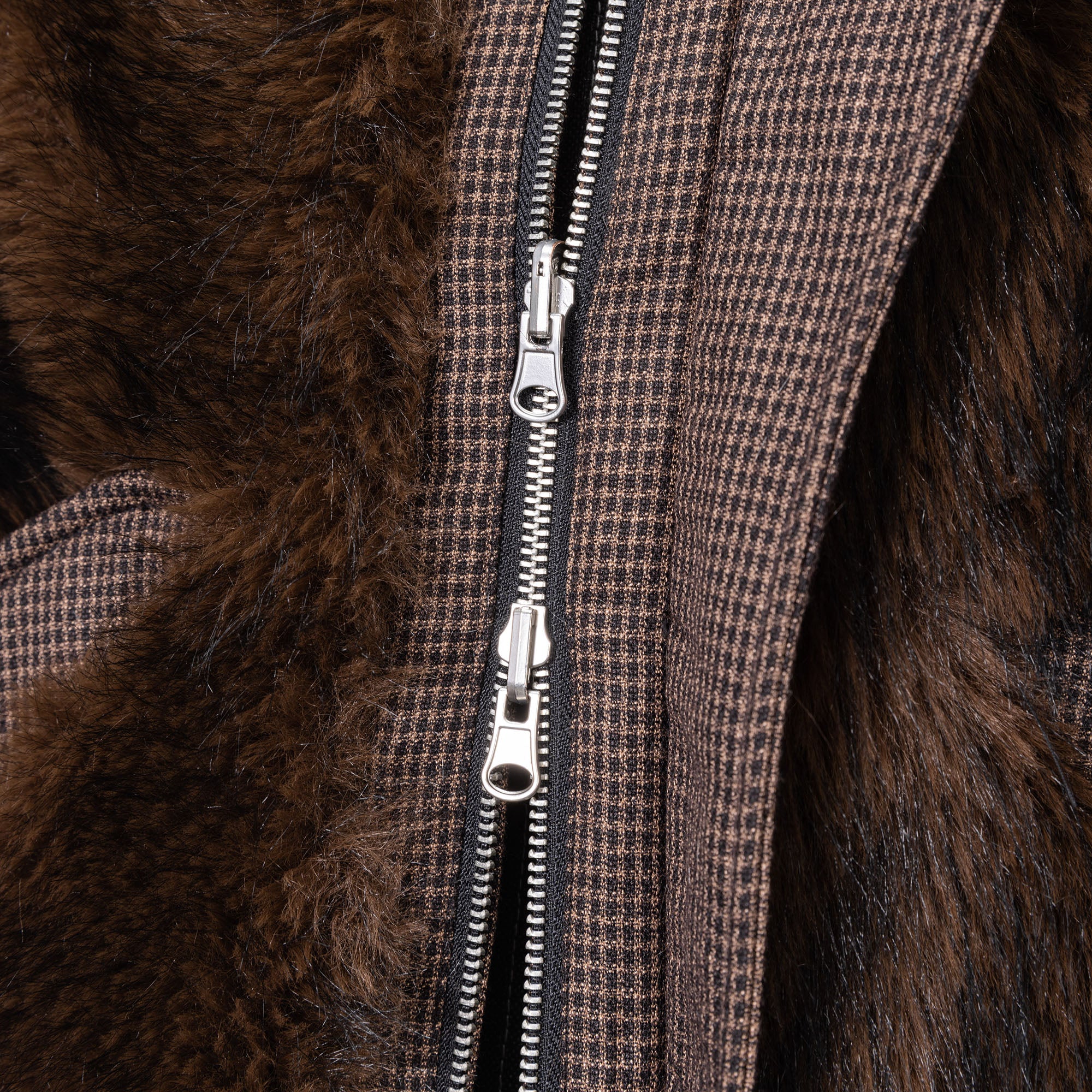 CATSSTAC Reversible Plaid Faux Fur Vest, premium urban and streetwear designers apparel on PROJECTISR.com, PROJECTISR US