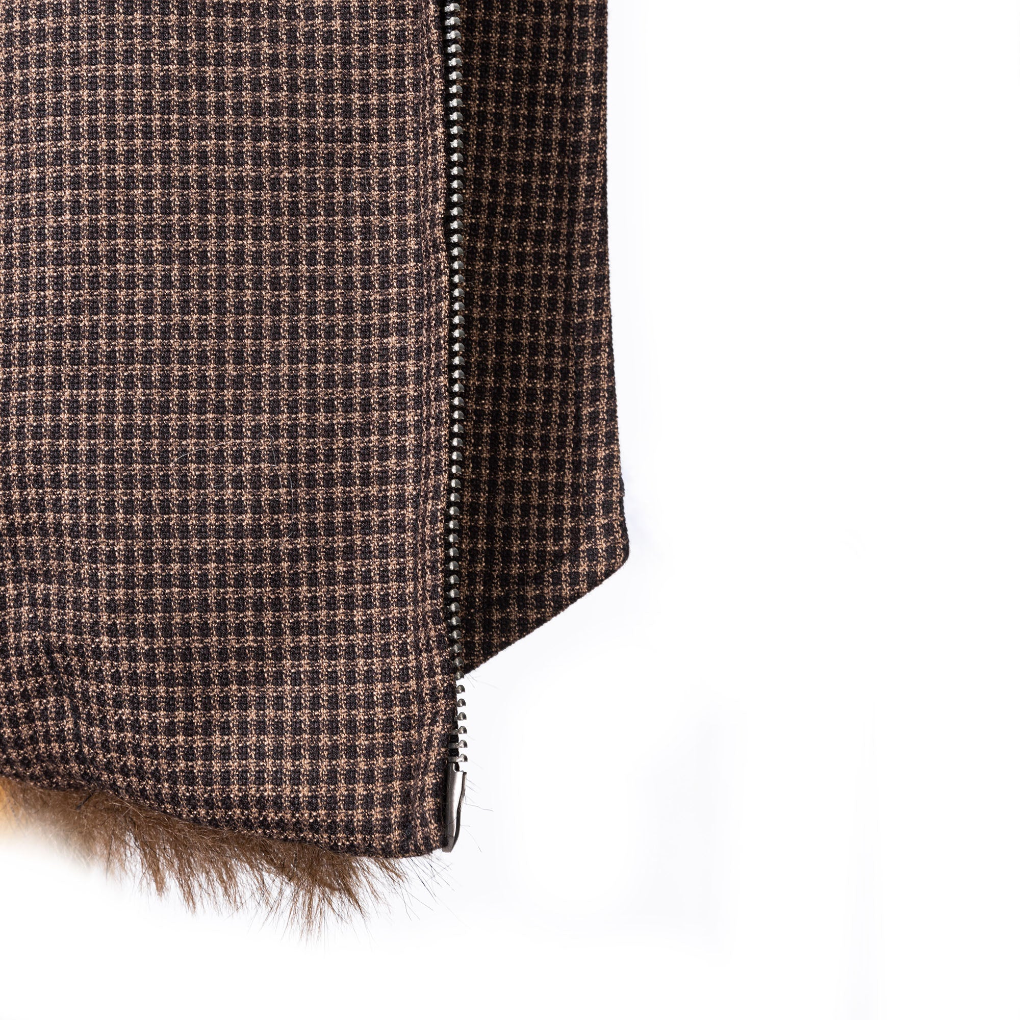 CATSSTAC Reversible Plaid Faux Fur Vest, premium urban and streetwear designers apparel on PROJECTISR.com, PROJECTISR US