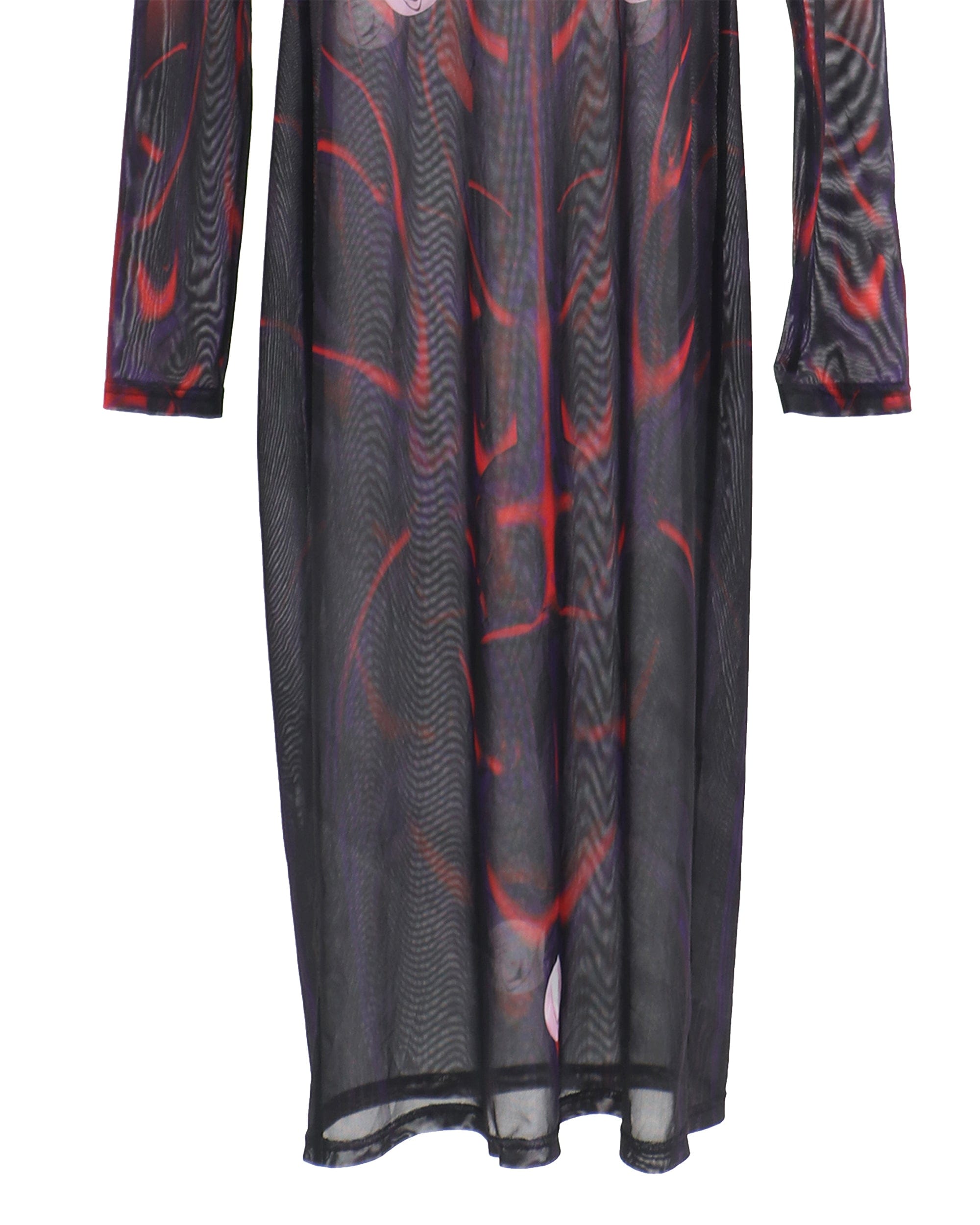 EMBRYO Abstract Mesh Logo Full-print One Piece Dress