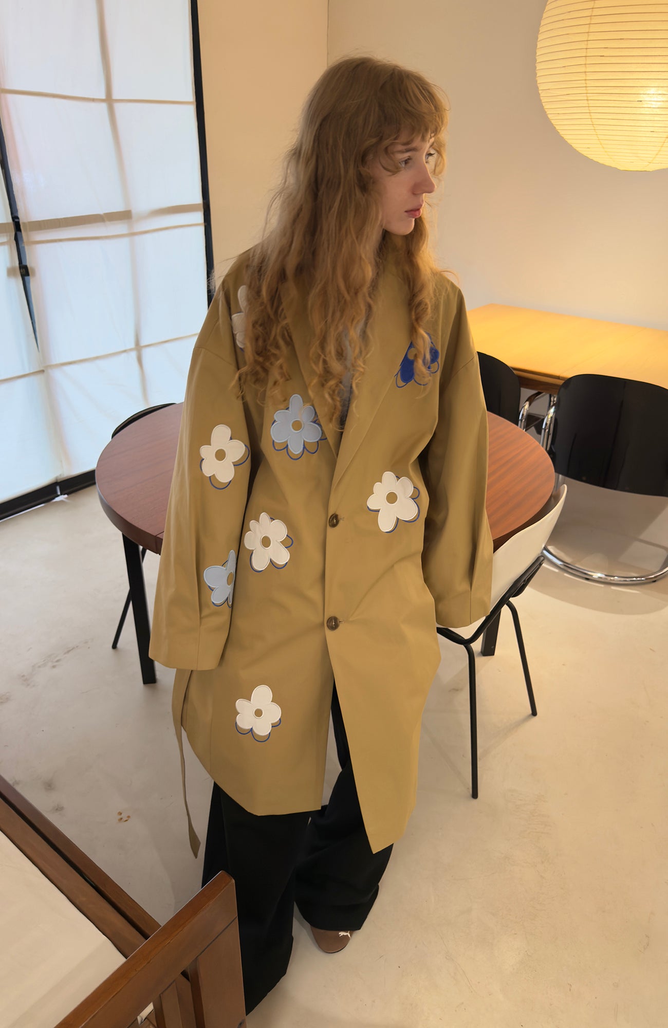 MIICHOUS Floral Paneled Detachable Liner Coat