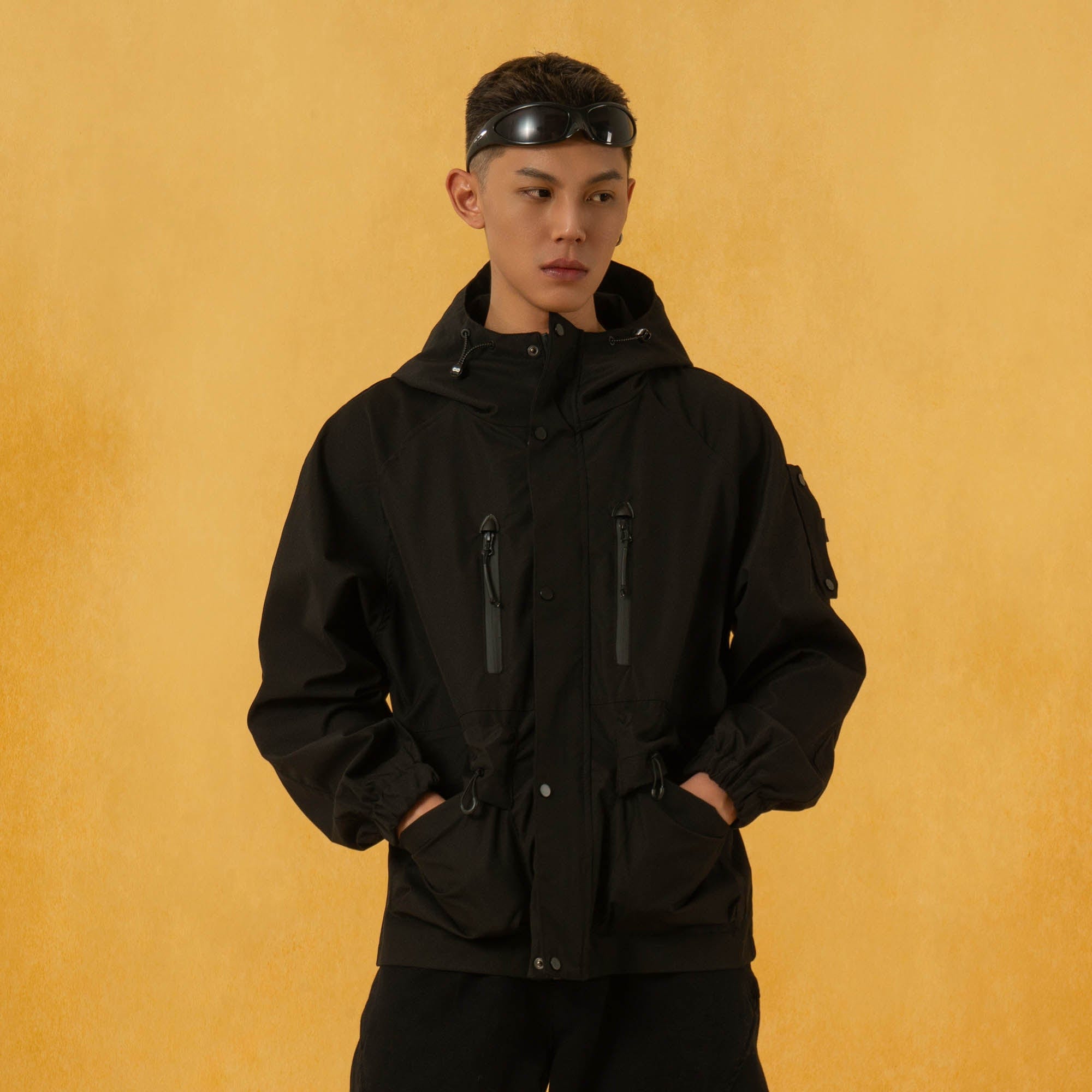 CLP Multi-Pocket Drawstring Windbreaker