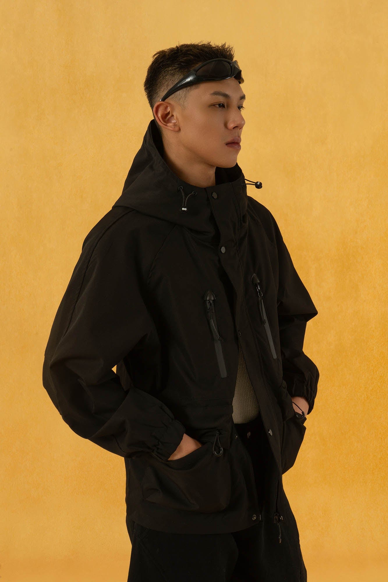 CLP Multi-Pocket Drawstring Windbreaker