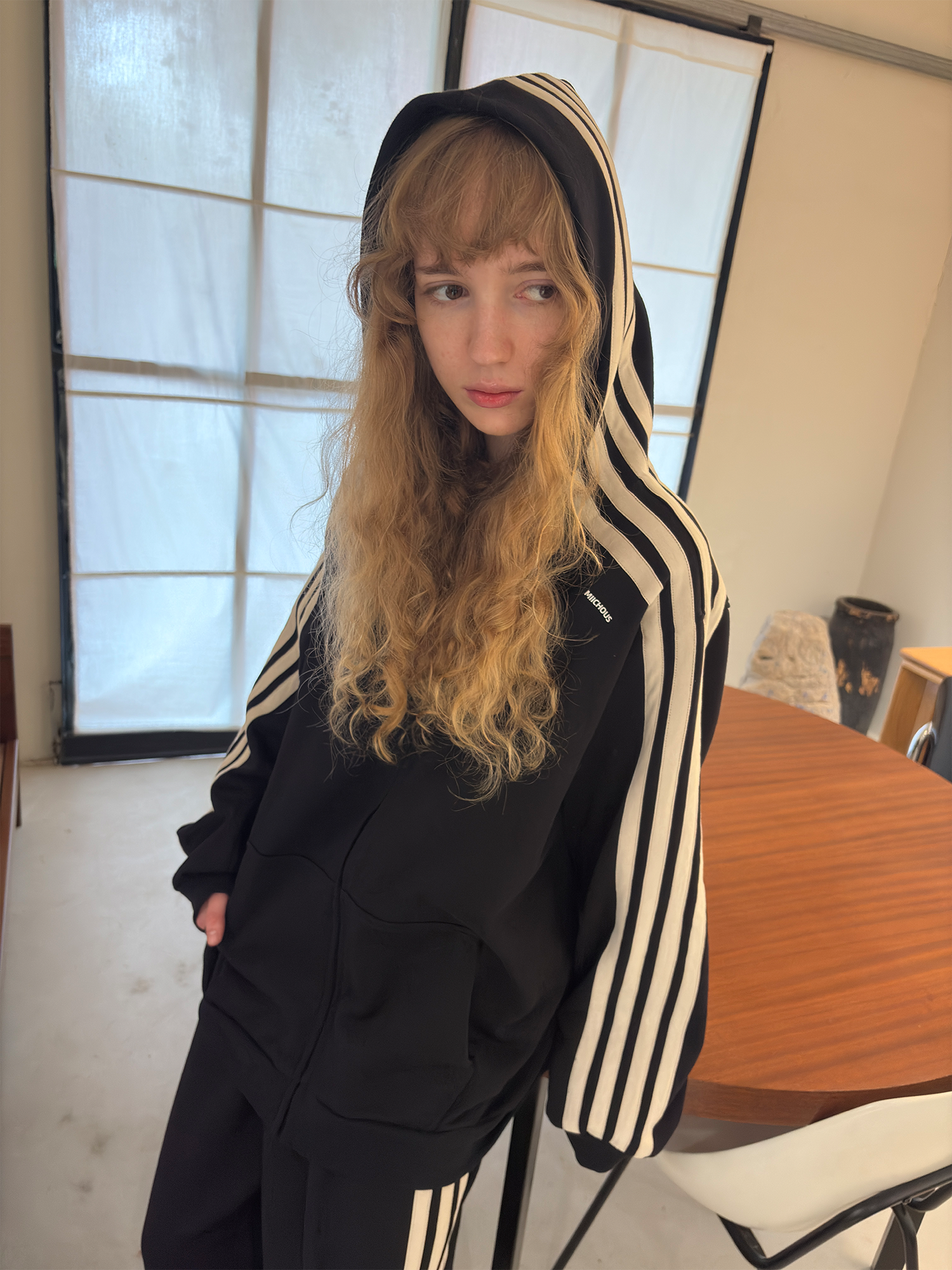 MIICHOUS Essential Stripe Zip-Up Hoodie