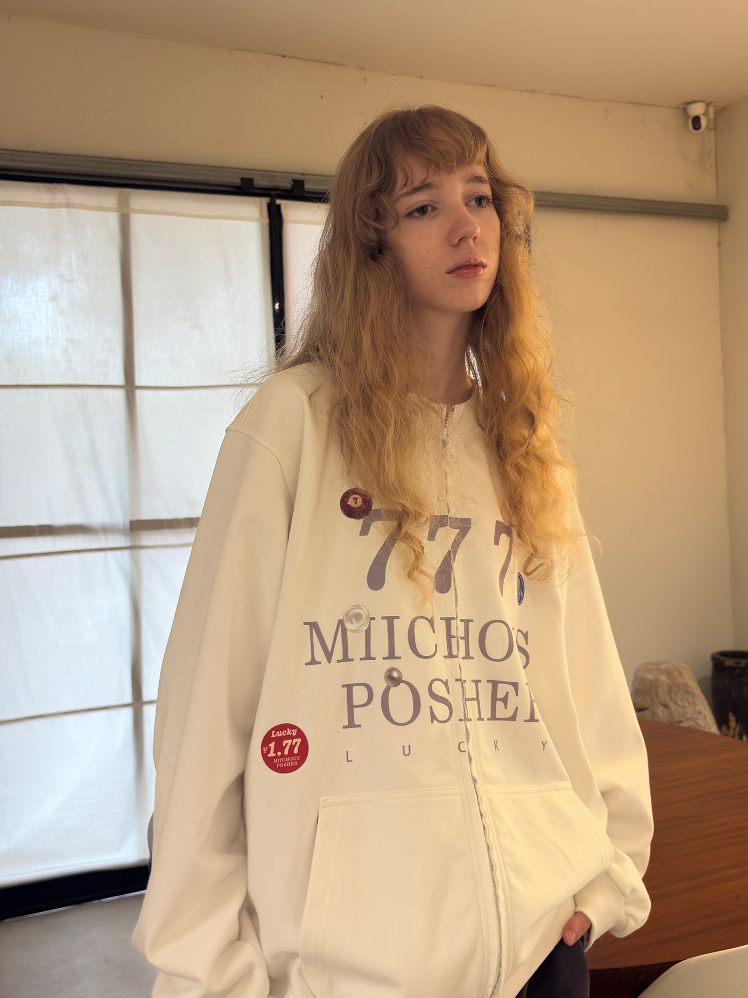 MIICHOUS Lucky 777 Graphic Zip Sweatshirt