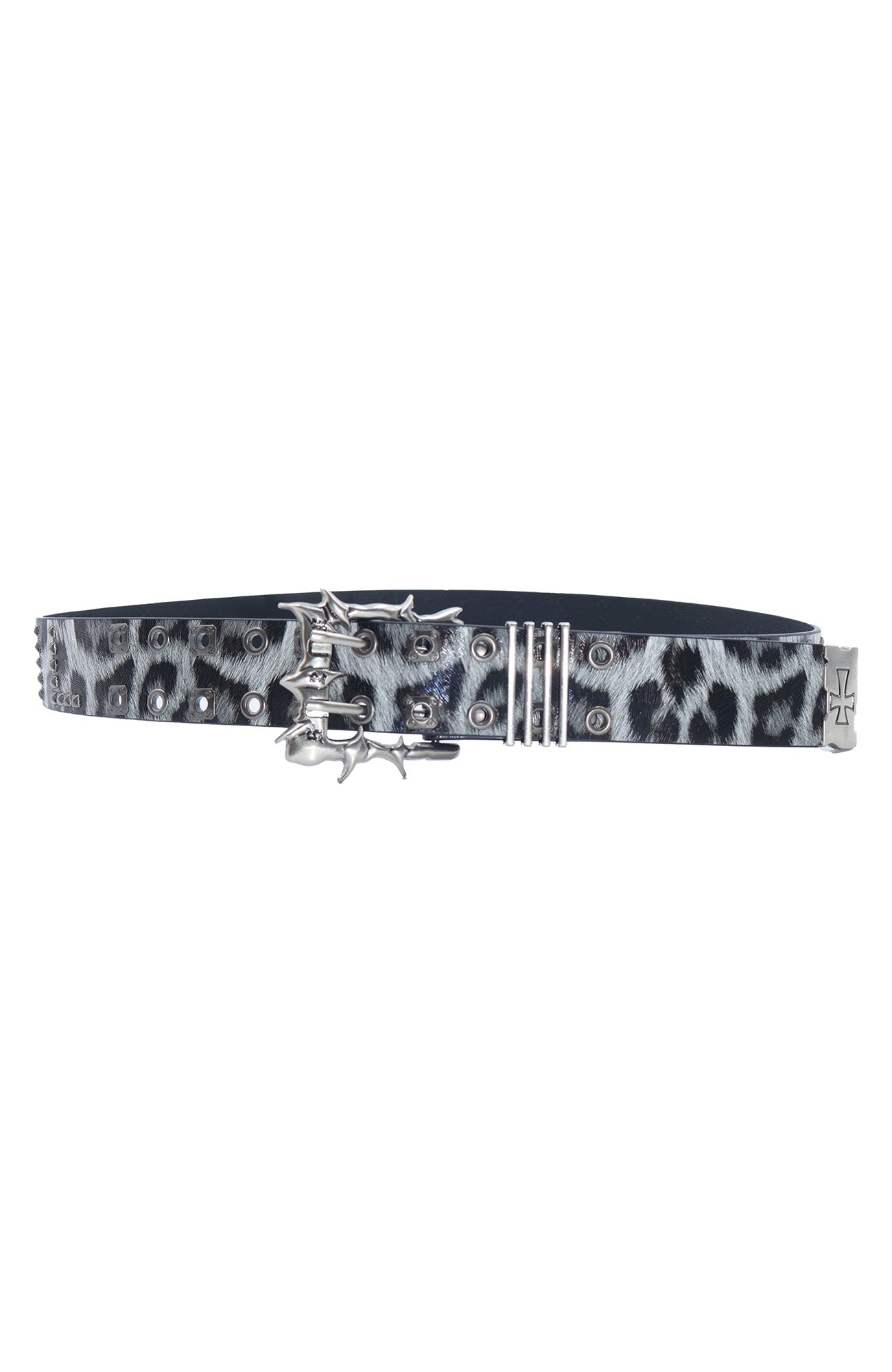 SEXXDEVIL Leopard Print Studded Punk Buckle Belt