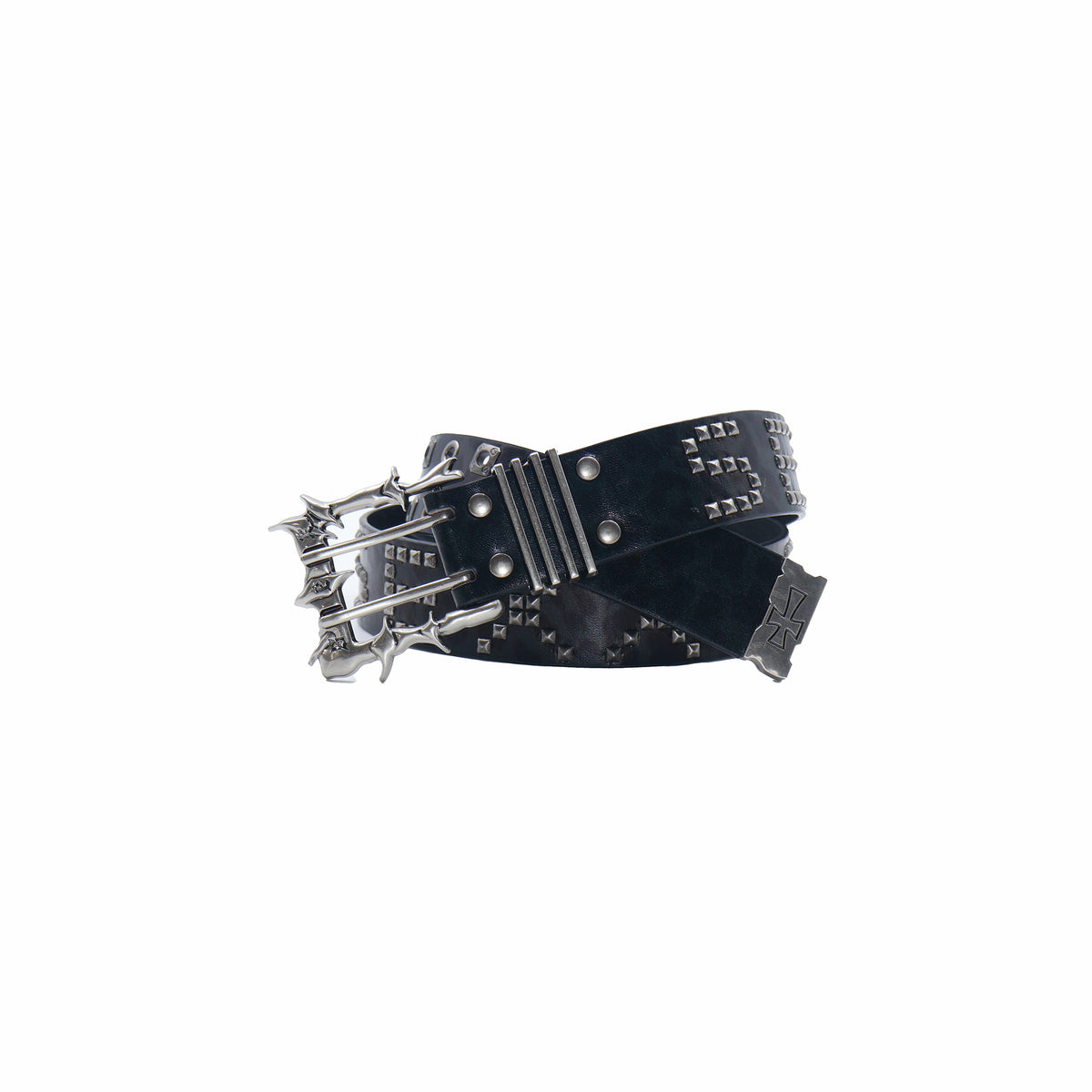 SEXXDEVIL Leopard Print Studded Punk Buckle Belt