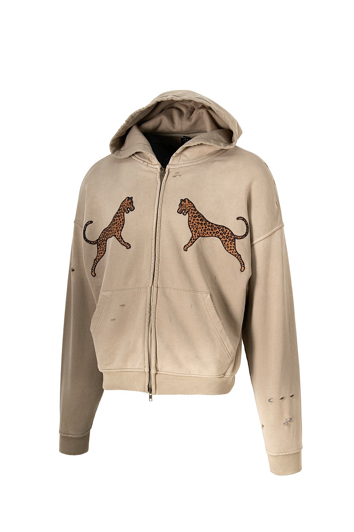 ZWDH Lynx Embroidered Cotton Hooded Jacket