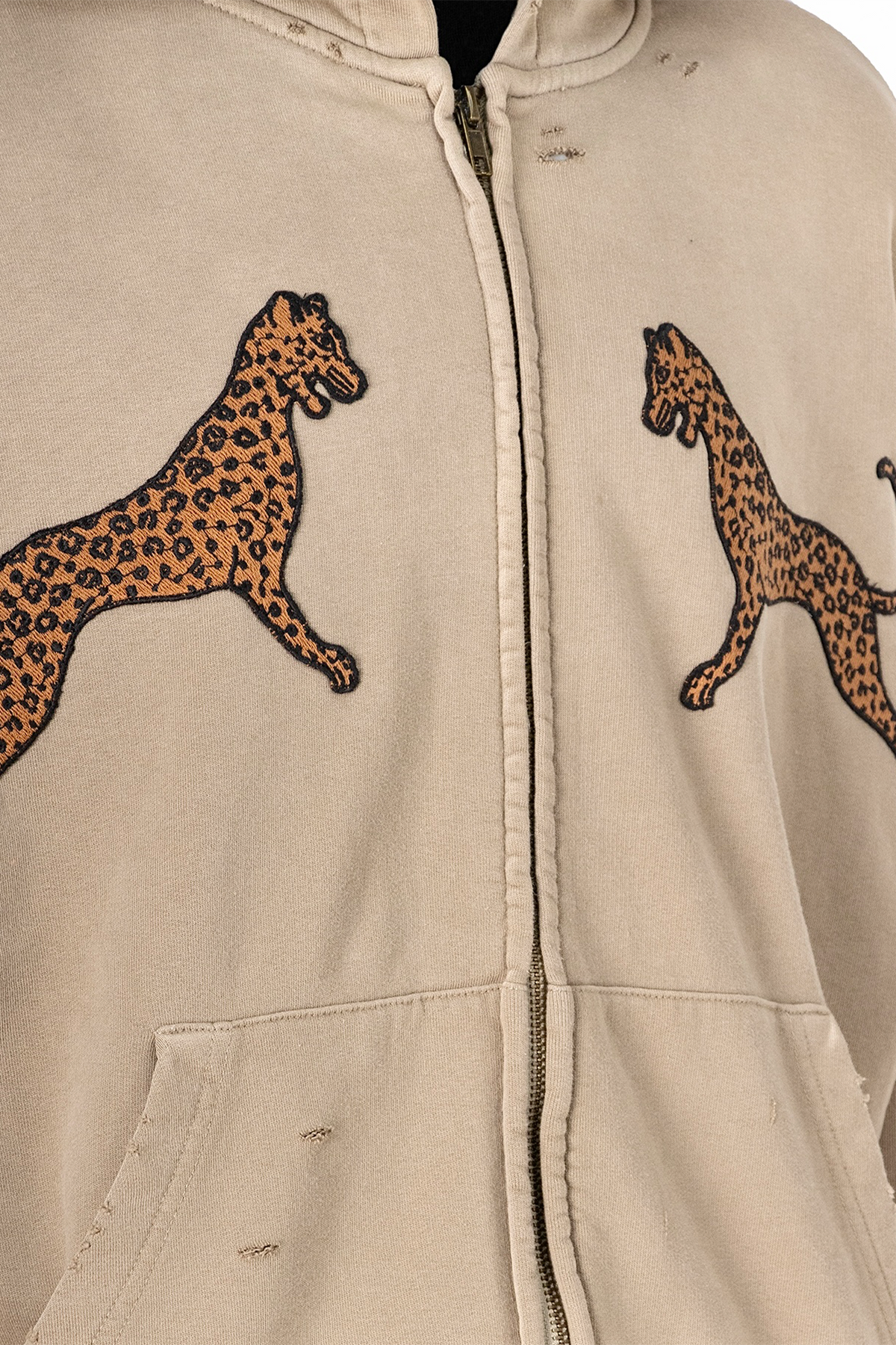 ZWDH Lynx Embroidered Cotton Hooded Jacket