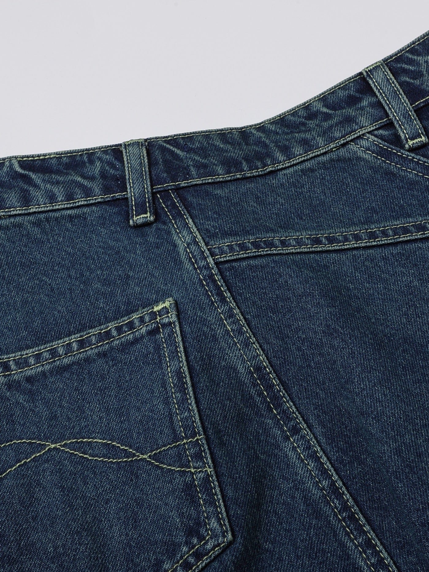 DND4DES Deconstructed Cutout Denim Skirt, premium urban and streetwear designers apparel on PROJECTISR.com, DND4DES