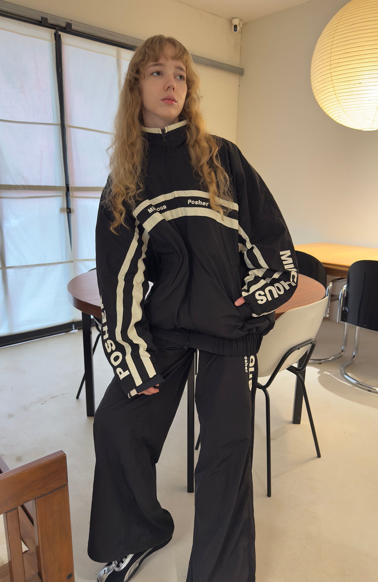 MIICHOUS Contrast Stripes Paneled Padded Jacket