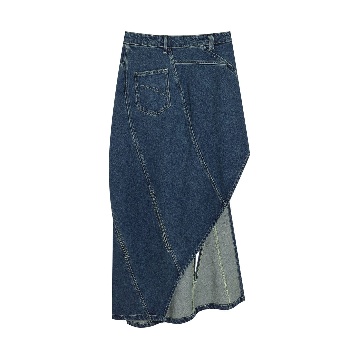 DND4DES Deconstructed Cutout Denim Skirt, premium urban and streetwear designers apparel on PROJECTISR.com, DND4DES