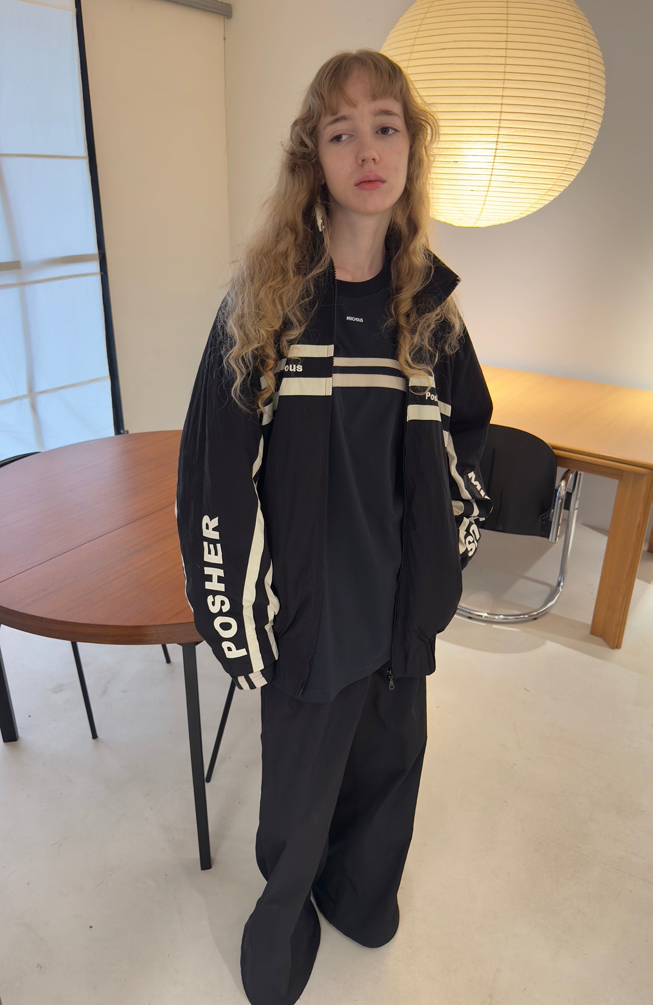 MIICHOUS Contrast Stripes Paneled Padded Jacket